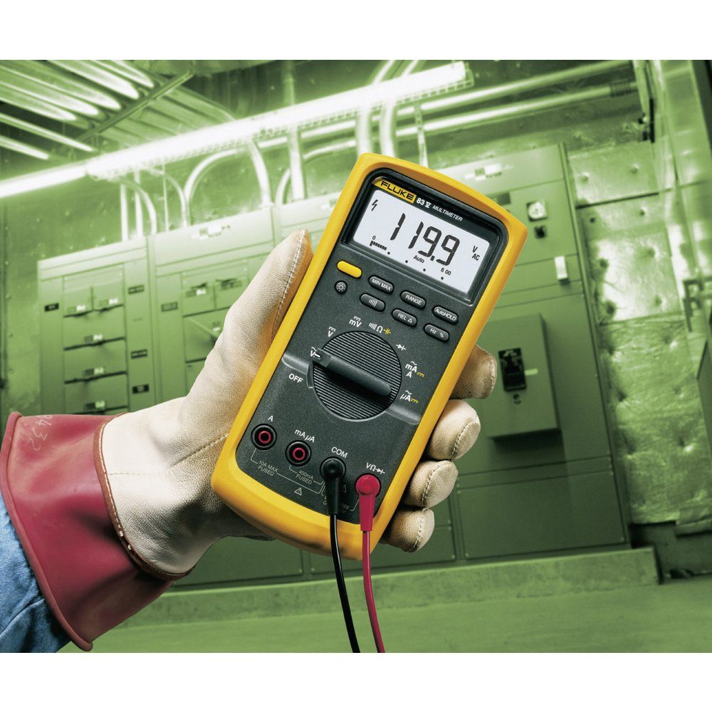 Thumbnail - Fluke Spannungsprüfer Fluke 83V/EUR Hand-Multimeter digital CAT III 1000 V, CAT IV 600 V A, (83V/EUR)