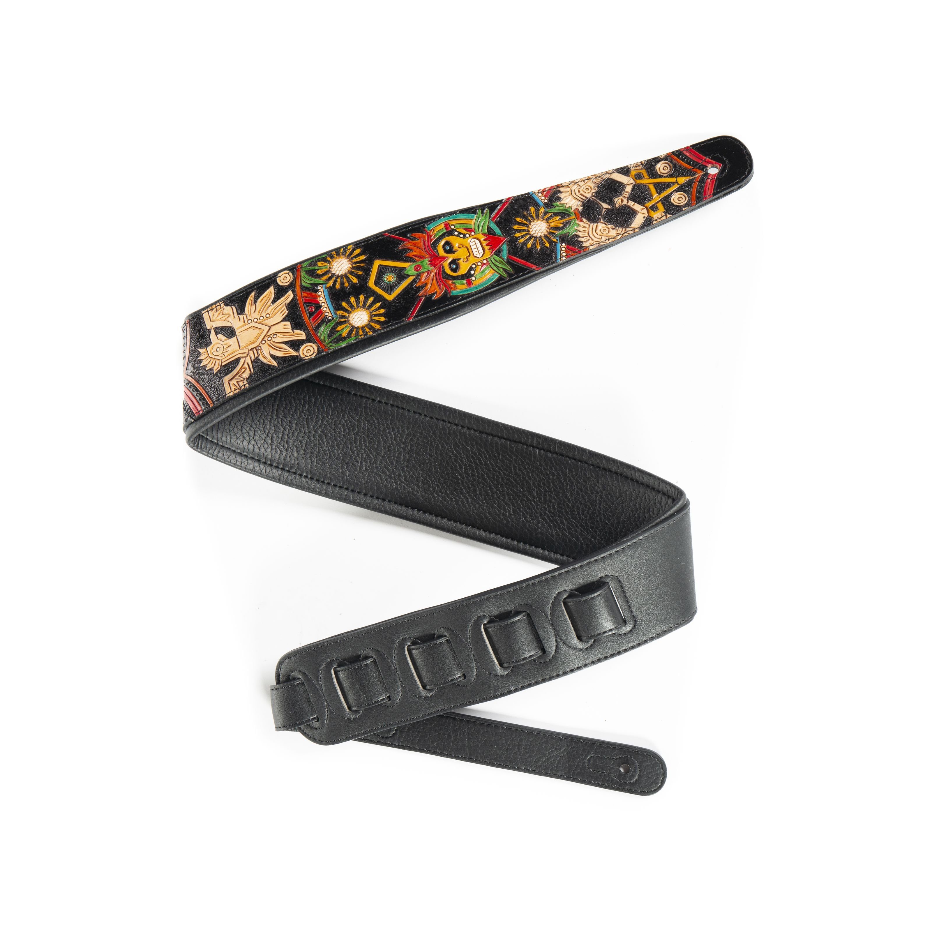 FAME Gitarrengurt, Strap Gitarrengurt, Garment Leder, Maya Brown