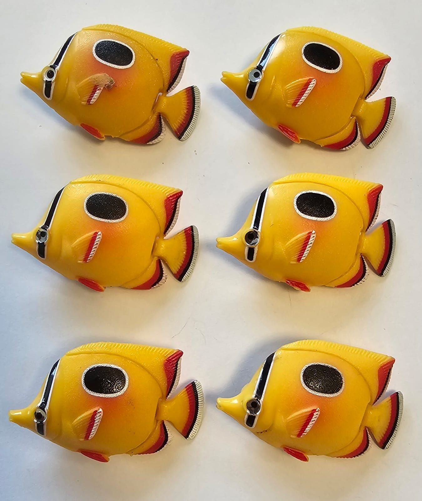XENON LED Dekolicht 3241 Fische 6er Pack Gelb / Schwarz bewegliche Schwanzflosse, Xenon / Mehrfarbig