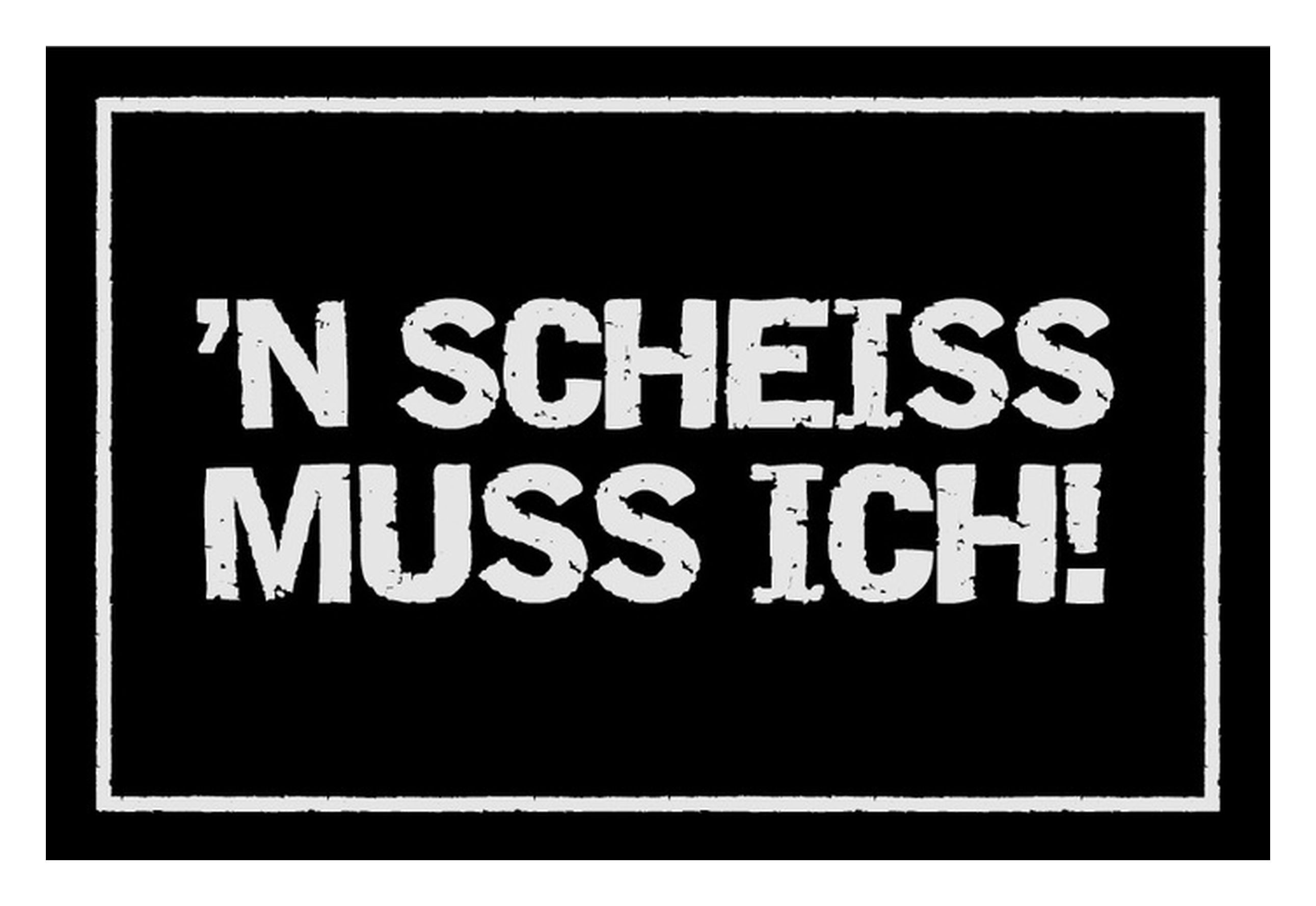 Rockbites Fußmatte Rockbites - Fußmatte Türmatte "N SCHEISS MUSS ICH!" Schwarz Nr. 189