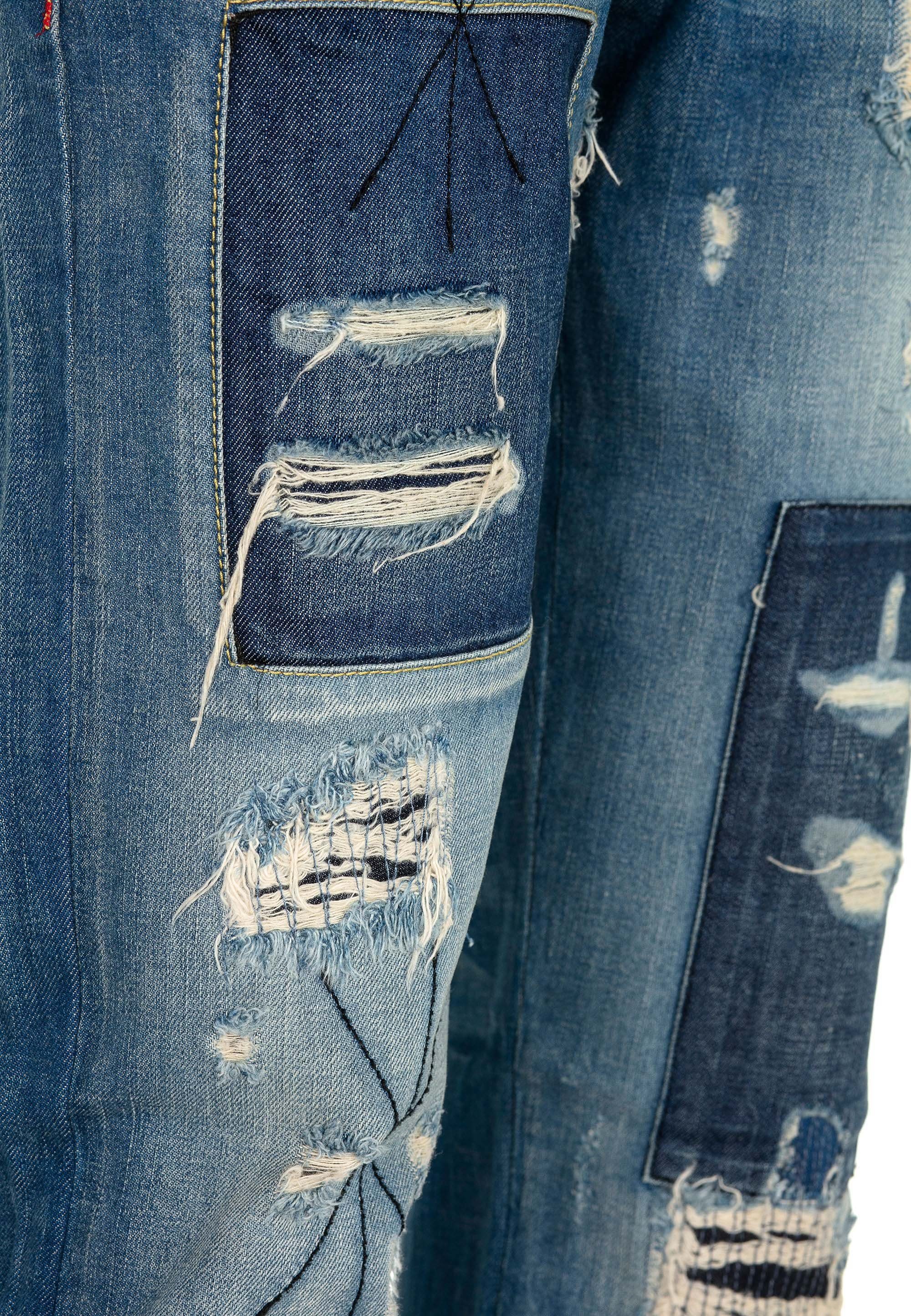 Destroyed-Look Jeans stylischen Bequeme Baxx Cipo im &