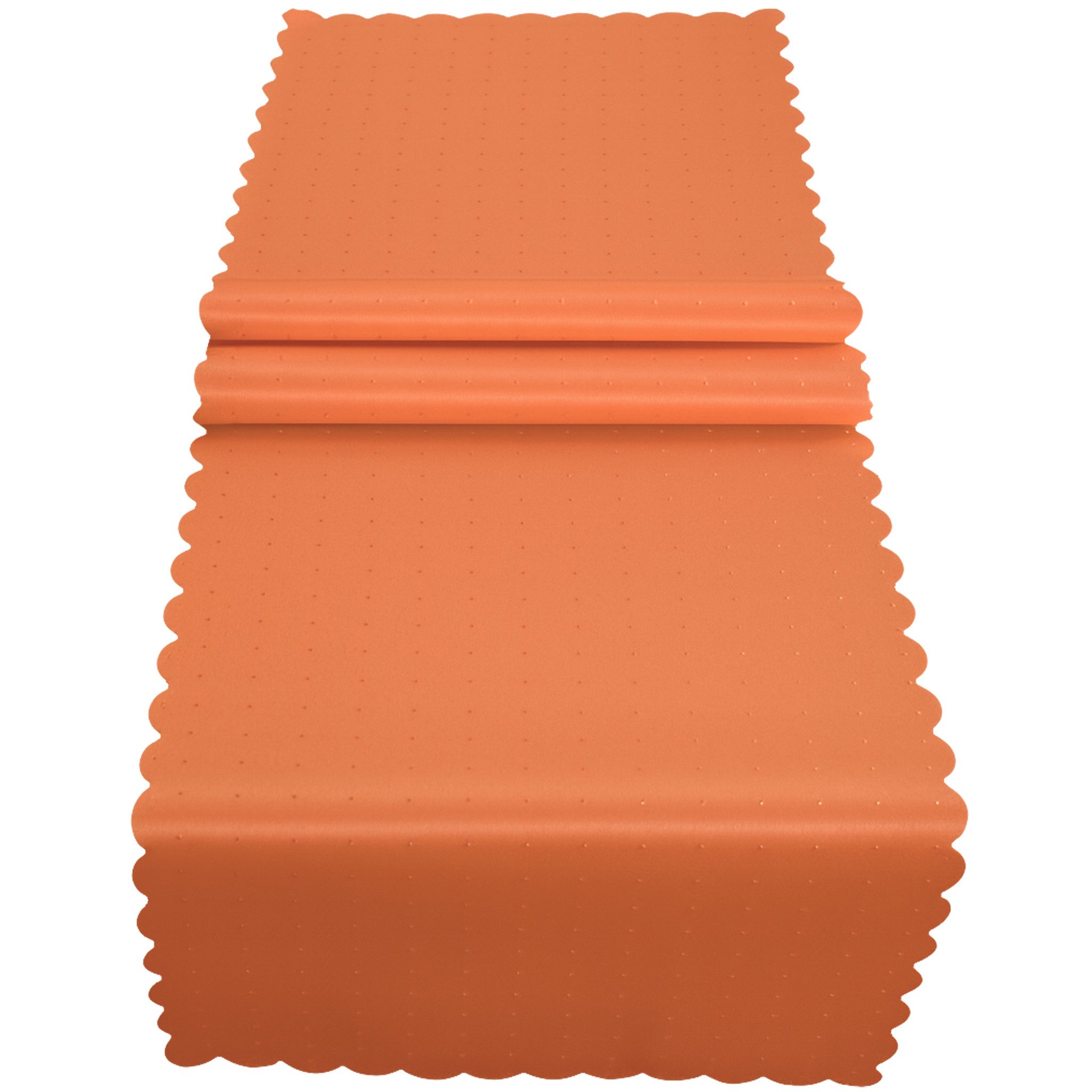 matches21 HOME & HOBBY Tischdecke Tischläufer 40 x 150 cm in Orange für Esstisch & Küche (1-tlg), Waschbare Mitteldecke mit gewelltem Rand