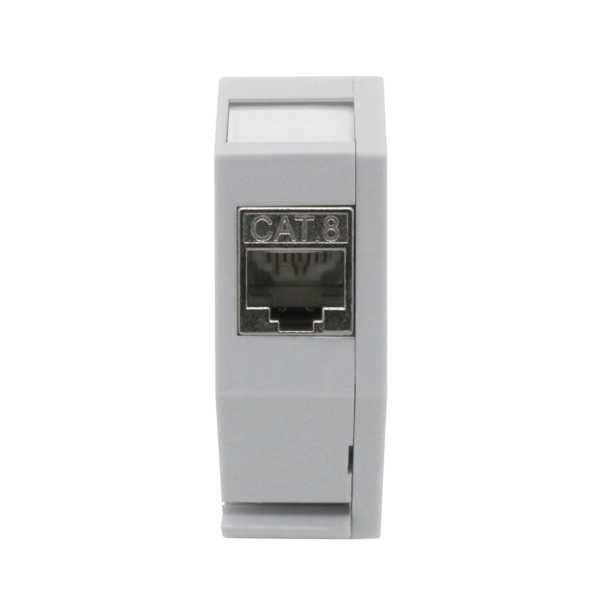 ARLI Keystone CAT8.1 RJ45 Buchse inkl. Hutschienenadapter Set Netzwerk-Adapter