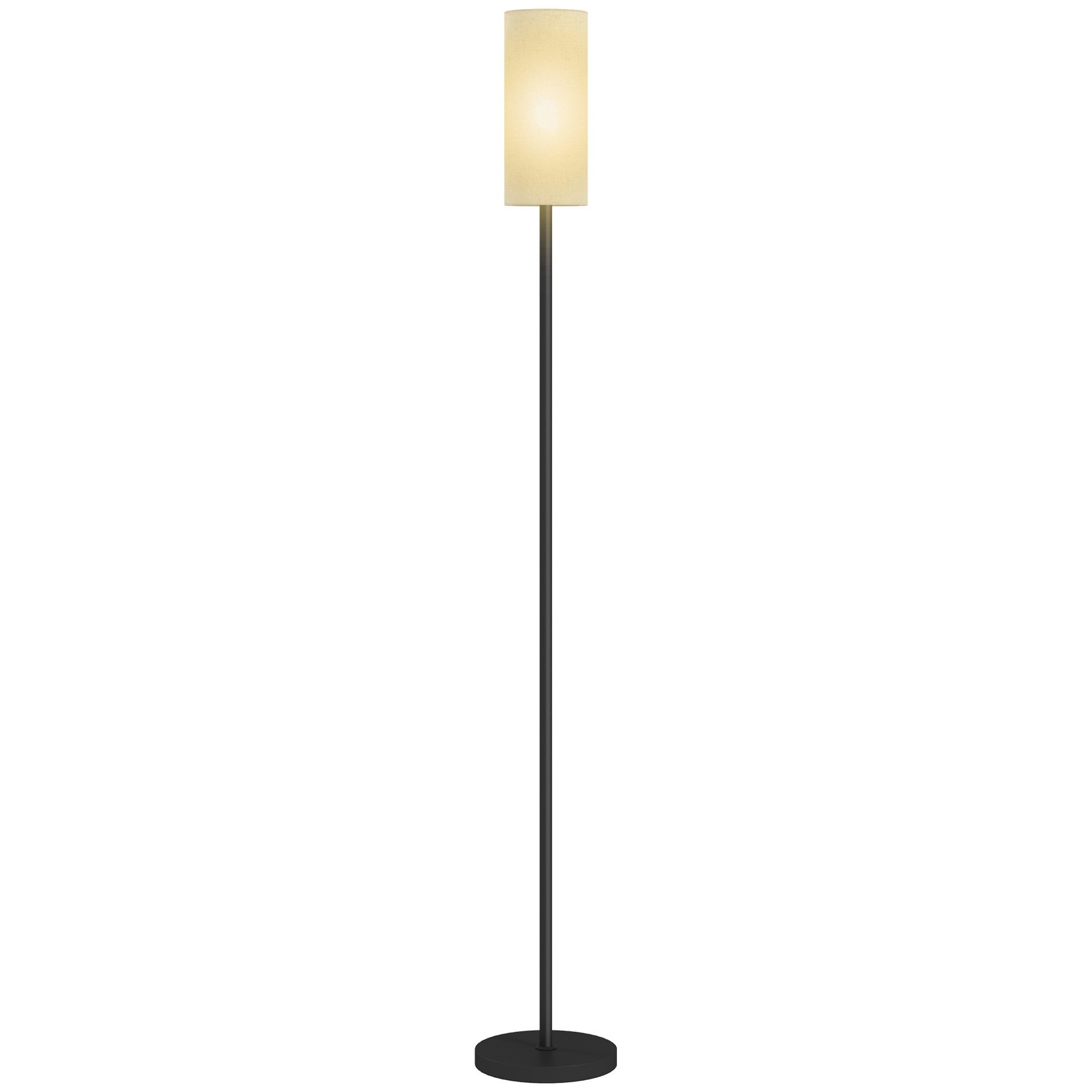 HOMCOM Stehlampe moderne Lampe mit Leinenschirm, günstig online kaufen