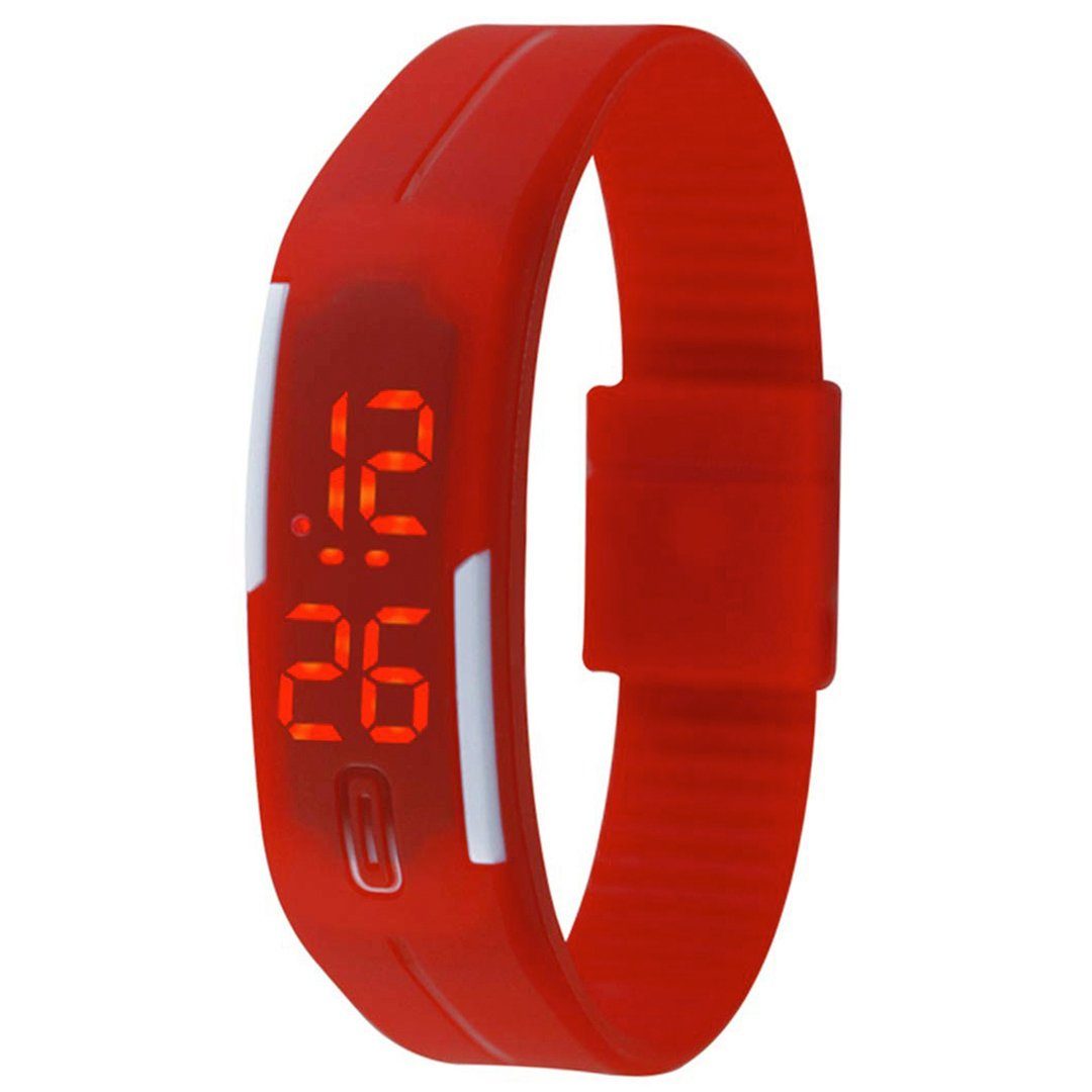 BEARSU Sportuhr Led Digital Sportuhr Kinder Klein Fitness Uhr Jungen Mode Elektronische  Uhr Armbanduhr Display Format Verstellbar, (1-tlg)
