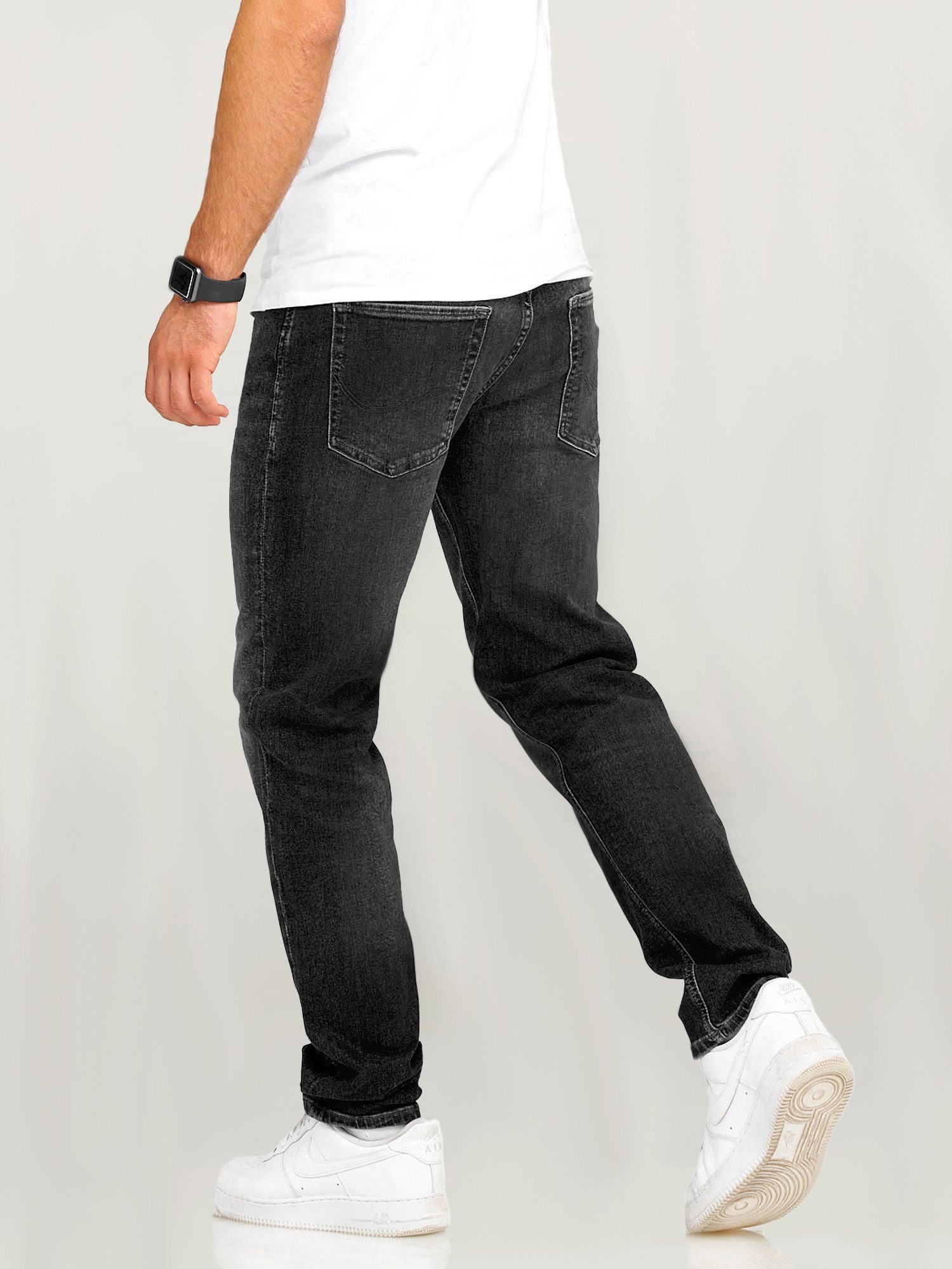 Jack & Jones Comfort-fit-Jeans JJIMIKE JJARIS im Used-Look mit Stretchanteil Herren Mike Jeans Comfort Fit Hose