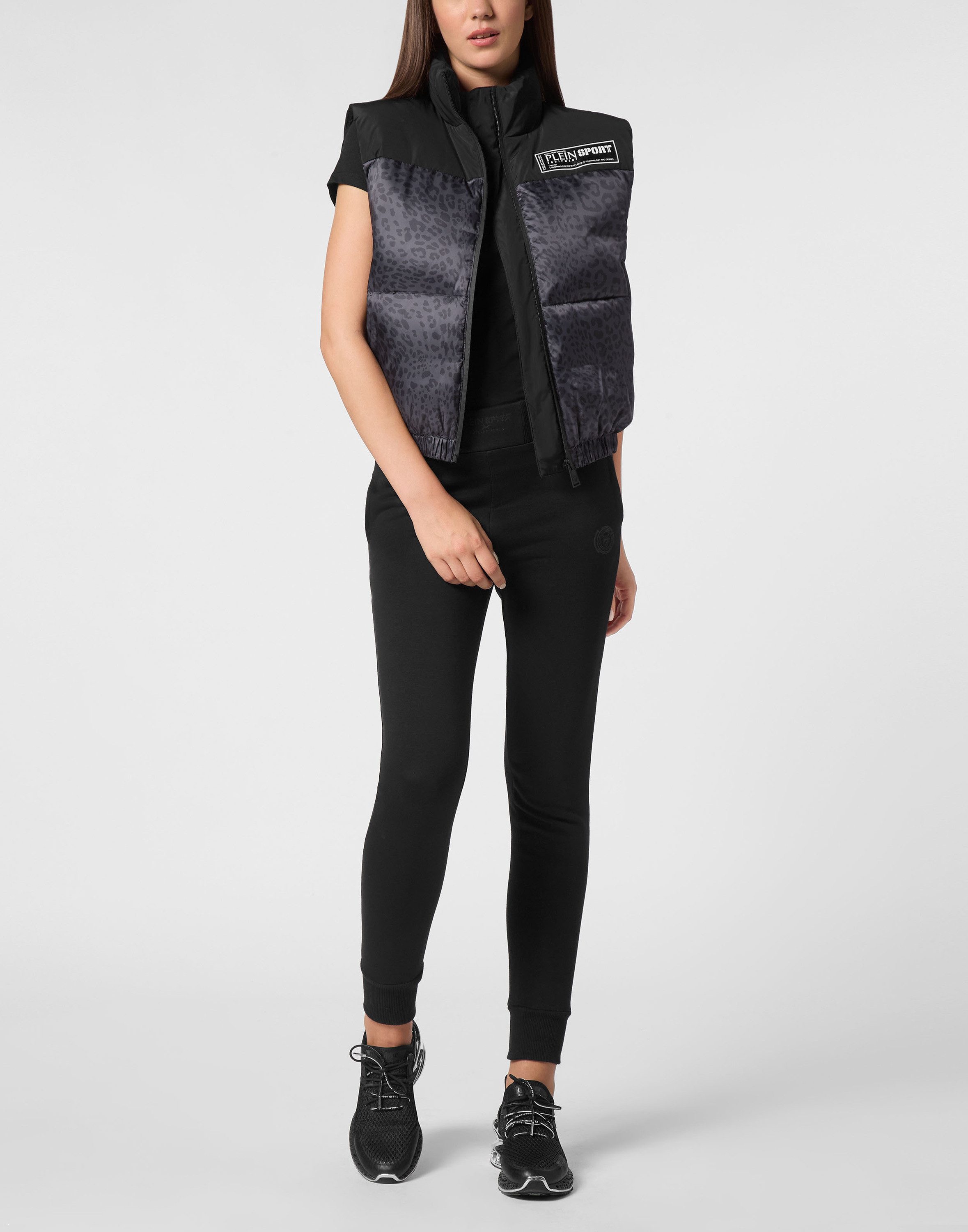 PLEIN SPORT Kurzweste Leopard