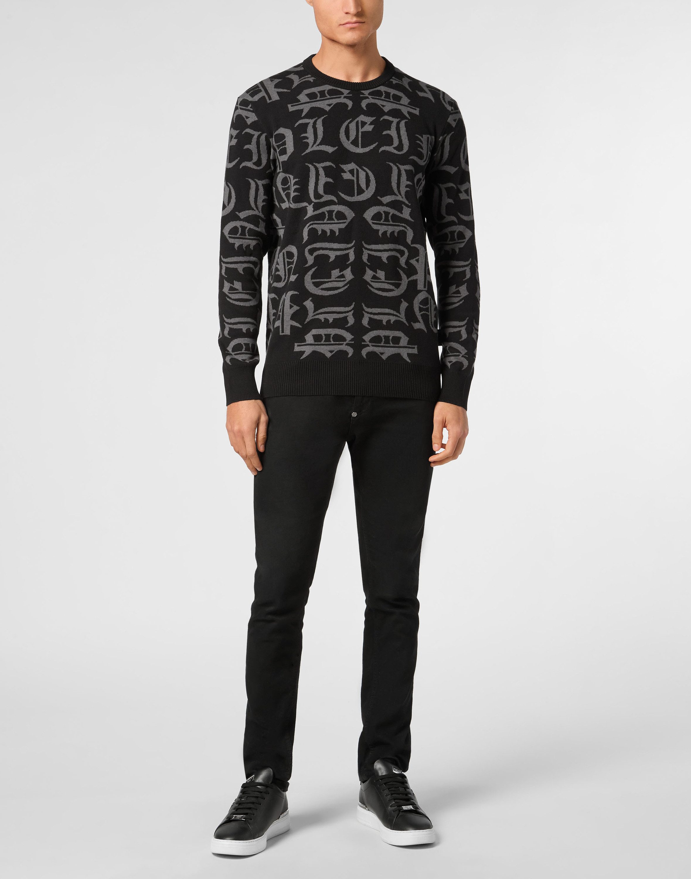 PHILIPP PLEIN Rundhalspullover Gothic Plein