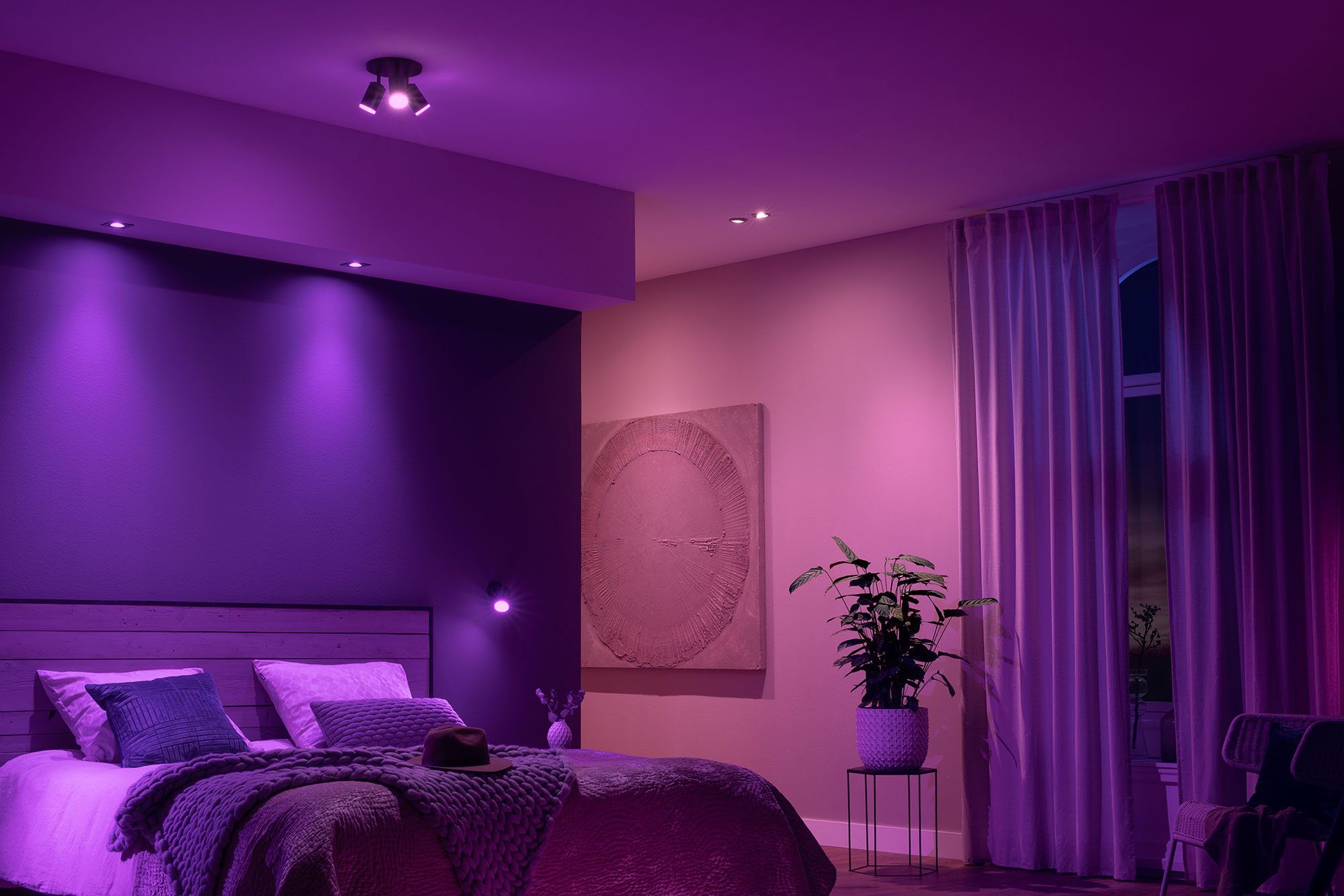 Philips Hue LED Deckenspot Argenta, Kaltweiß, Warmweiß wechselbar, Smart Neutralweiß, Extra-Warmweiß, Home, Tageslichtweiß, Leuchtmittel