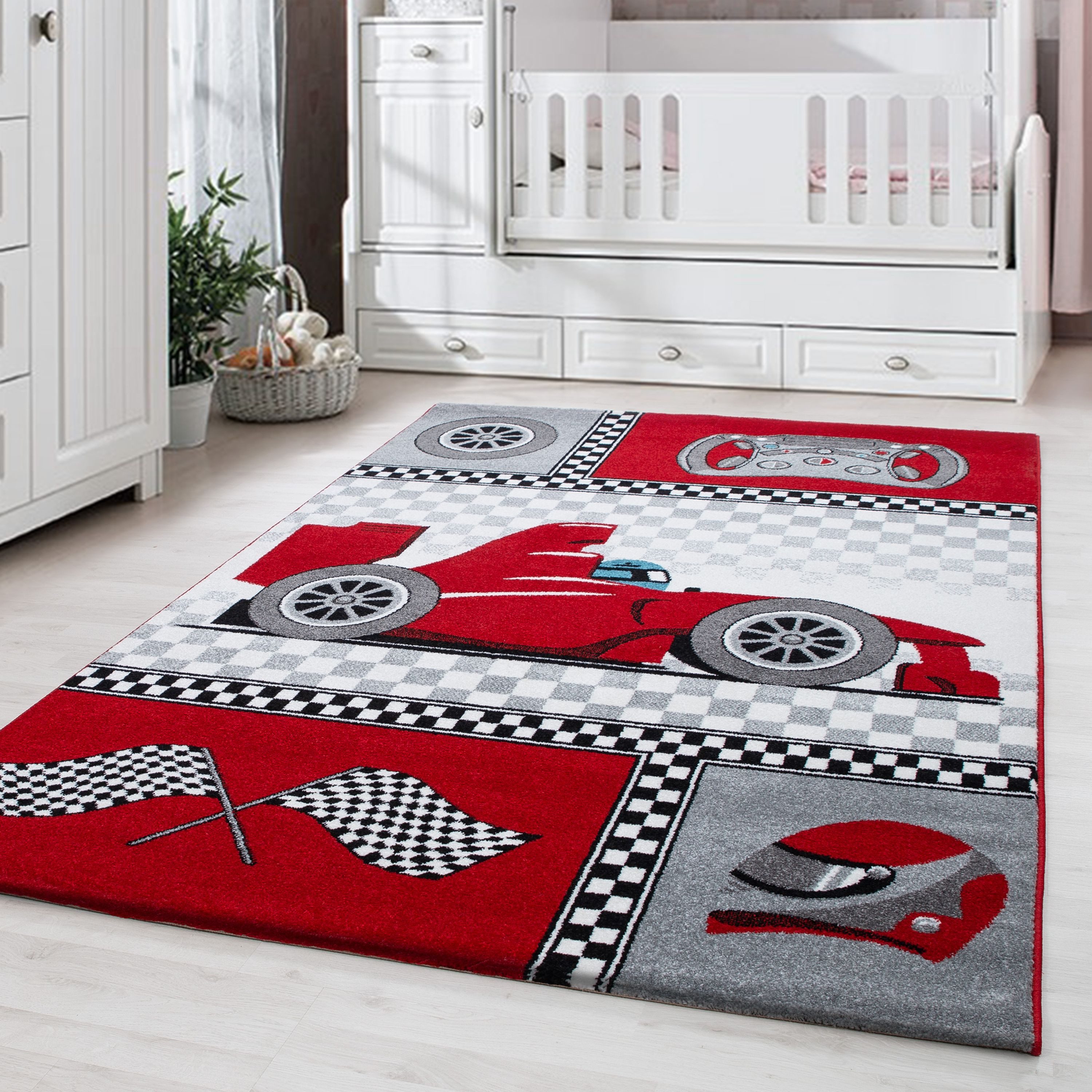 Carpettex Kinderteppich Rennwagen, Läufer, Höhe: 11 günstig online kaufen