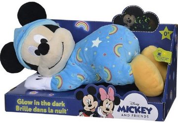 Disney Kuscheltier Mickey Mouse Kuscheltier Plüschtier 30 cm leuchtet im Dunkelen (1-St), Super weicher Plüsch Stofftier Kuscheltier für Kinder zum spielen
