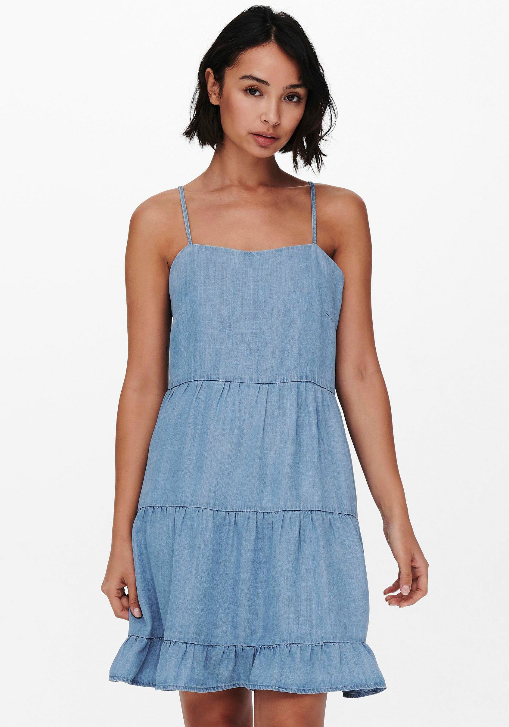 ONLY Jeanskleid ONLRAGNA STRAP DNM DRESS Light Blue Denim | Sommerkleider