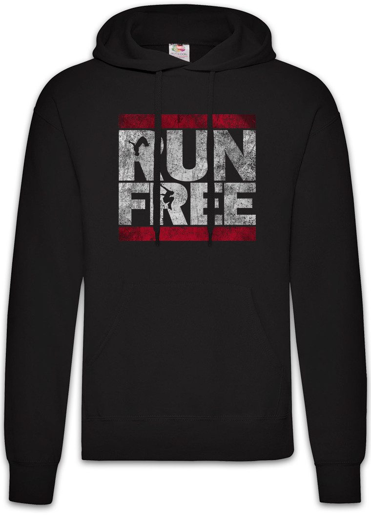 Hoodie Run Free Herren Hoodie Parcours Parkour Sport Extrem Sports PK Fun