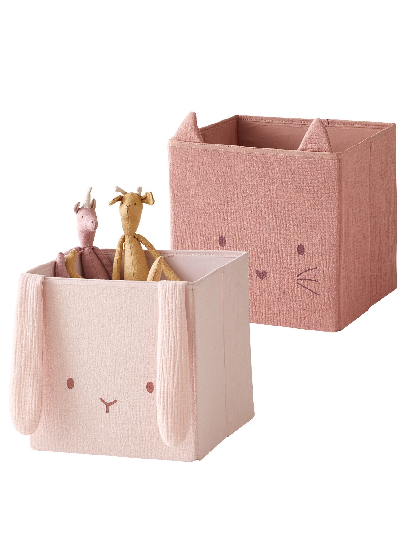 vertbaudet Aufbewahrungsbox 2er-Set Kinderzimmer Aufbewahrungsboxen günstig online kaufen