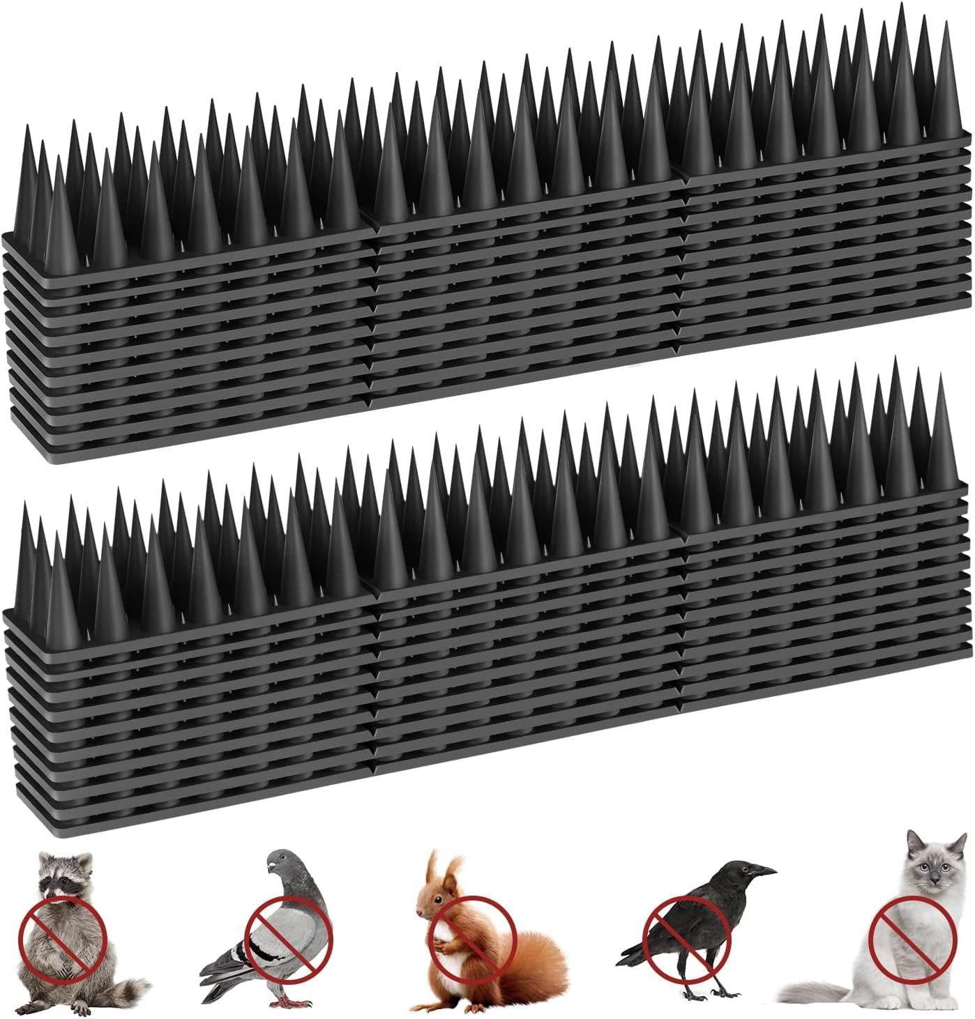 FELIXLEO Taubenspikes Taubenabwehr 1 m 15 Stück Spikes Kunststoff Balkon Dach Zaun, 1-St.