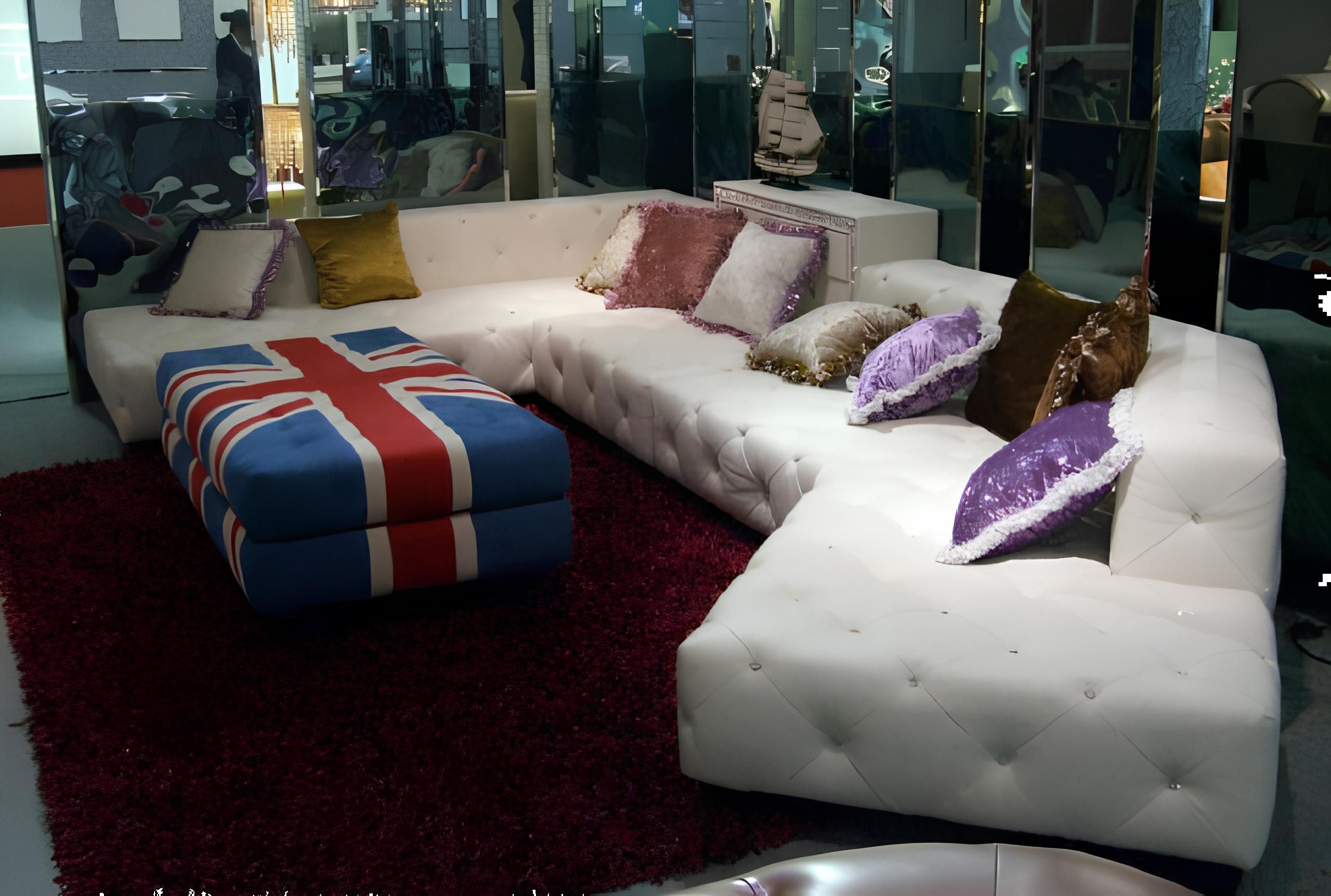 Xlmoebel Chesterfield-Sofa Luxuriöses Ledersofa im Chesterfield-Stil in elegantem Design, Sofa, Hergestellt in Europa