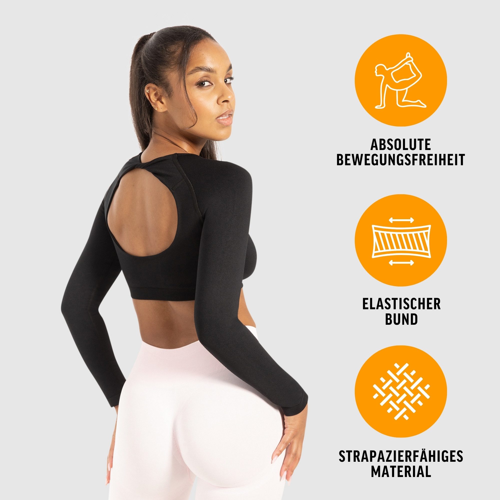 Smilodox Longsleeve Bethy, Seamless Cropped, elastisch & atmungsaktiv, kurz günstig online kaufen