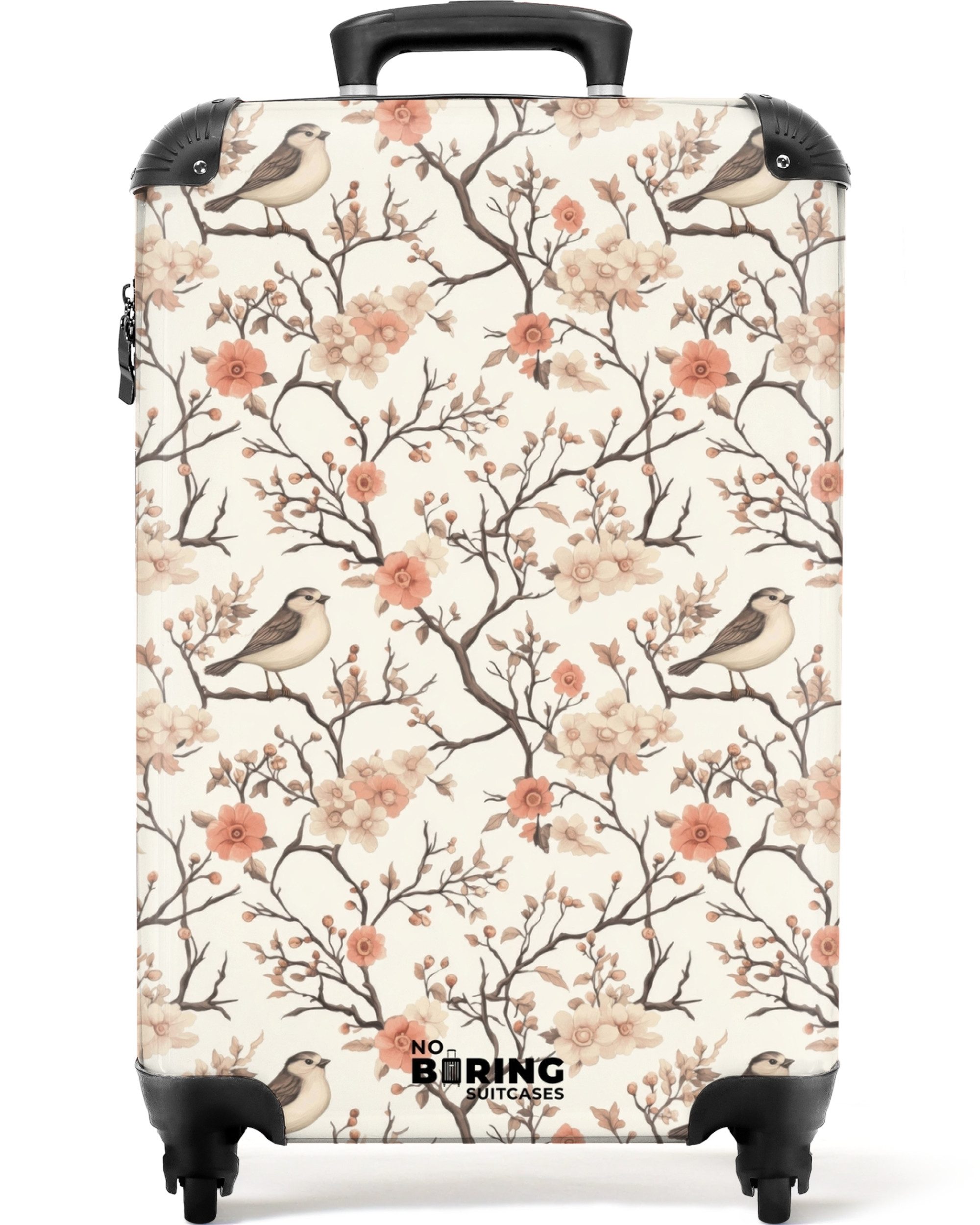 Hartschalen-Trolley Kirschblüte - Spatz - Rosa 55x35x20cm