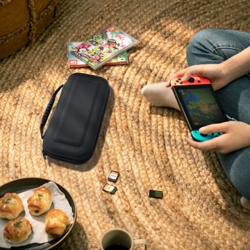 neue dawn Spielekonsolen-Tasche Tragetasche Kompatibel mit Nintendo Switch Nintendo-Controller (Harte Aufbewahrungstasche mit 21 Spielkartenfächer)