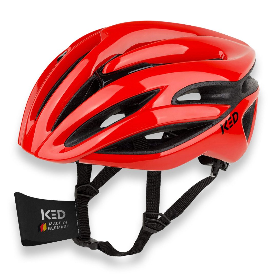 KED Fahrradhelm Rayzon Sporthelm, Belüfteter Rennradhelm Mit LED Rücklicht