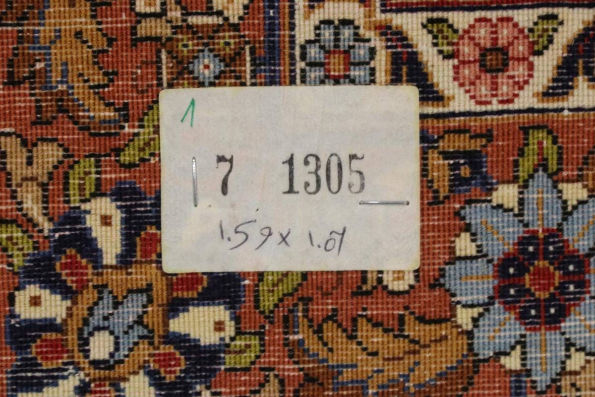 Orientteppich mm 5 rechteckig, Ghiasabad Nain Handgeknüpfter 108x158 Höhe: Perserteppich, / Trading, Orientteppich