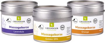 GREENDOOR Massagekerze Geschenk Set Massagekerzen