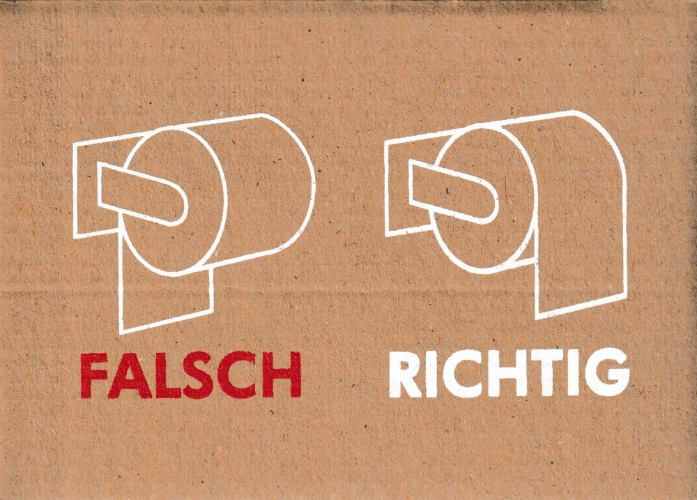 "Falsch Richtig" - Postkarte Pappcard-