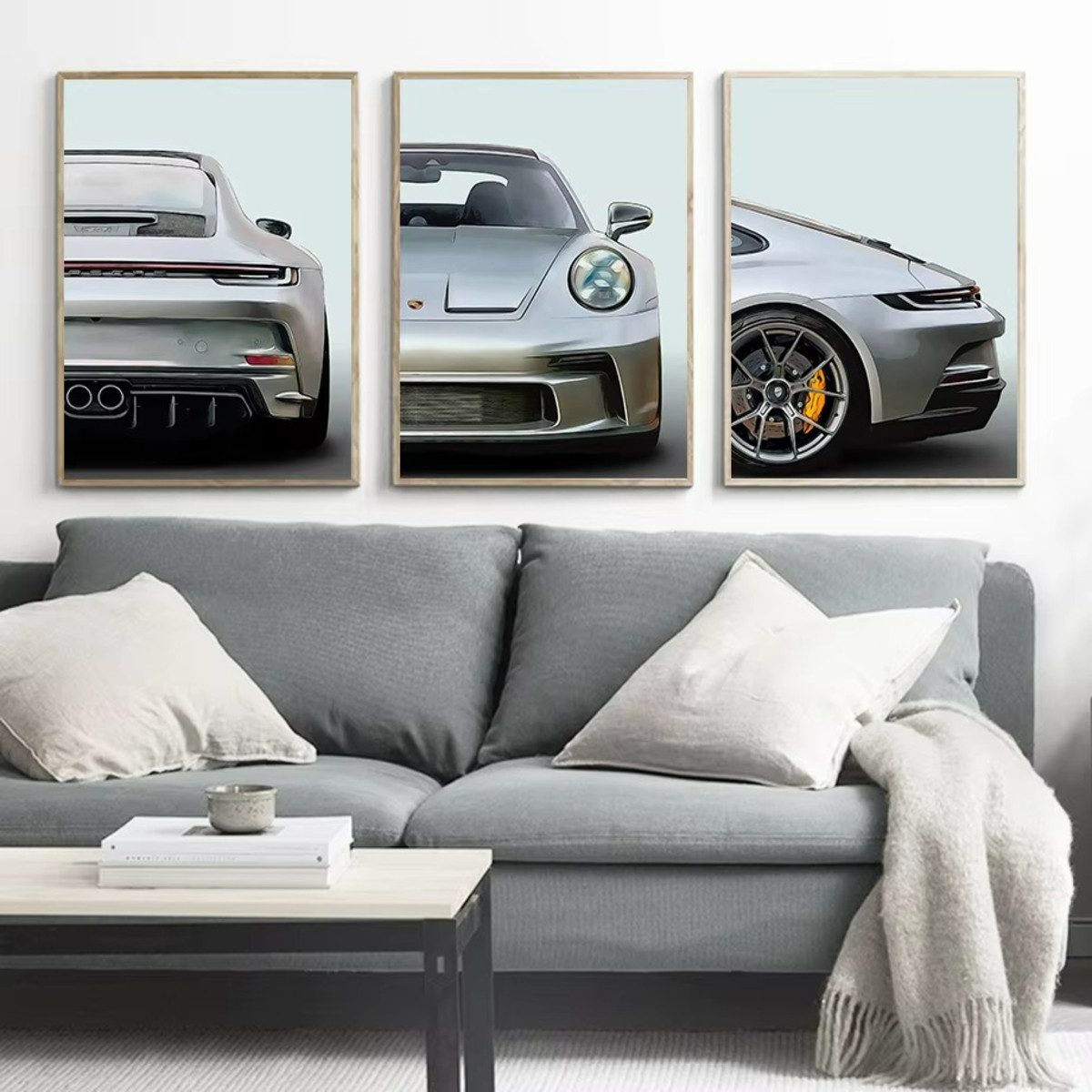 TPFLiving Kunstdruck (OHNE RAHMEN) Poster - Leinwand - Wandbild, Supercar Auto Detaillierte Autoteile und ästhetisches Konzept Leinwand (Leinwandbild XXL), Farben: Schwarz, Blau, Rot, Grau, Gelb -Größe: 13x18cm