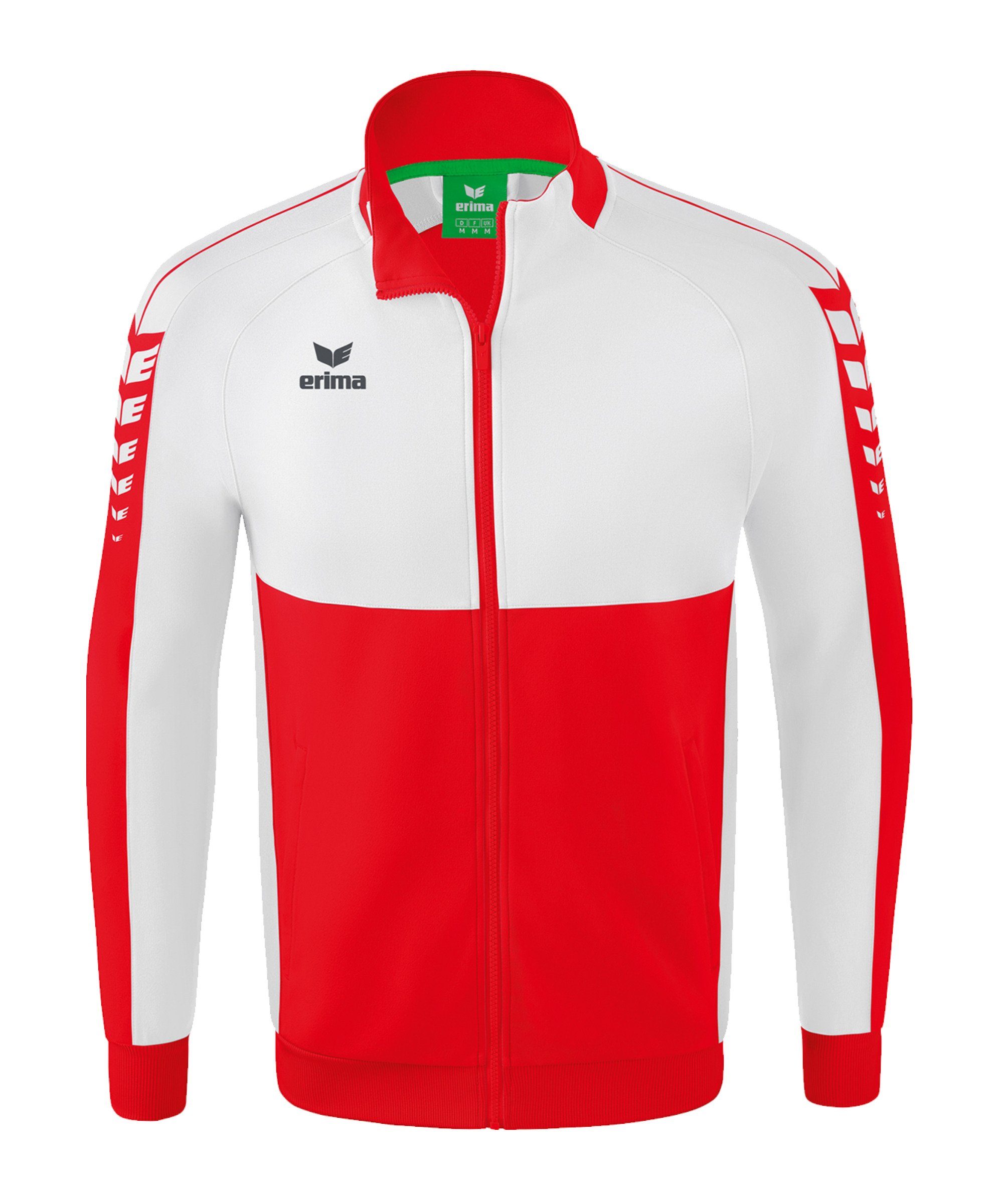 Erima Sweatjacke Six Wings Trainingsjacke rotweiss