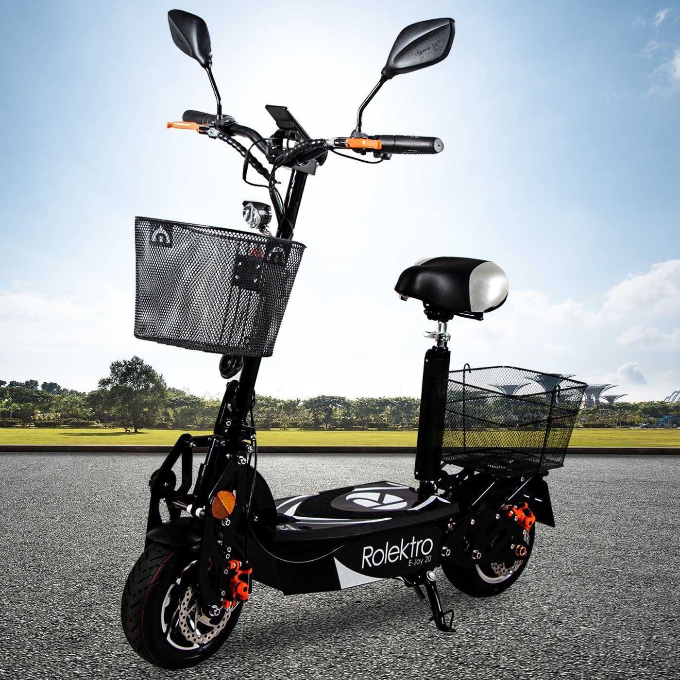 Rolektro E-Moped E-Joy 20, Black, 36V-12AH Lead-Acid Battery, 500 Watt, 20 km/h, up to 30 km range