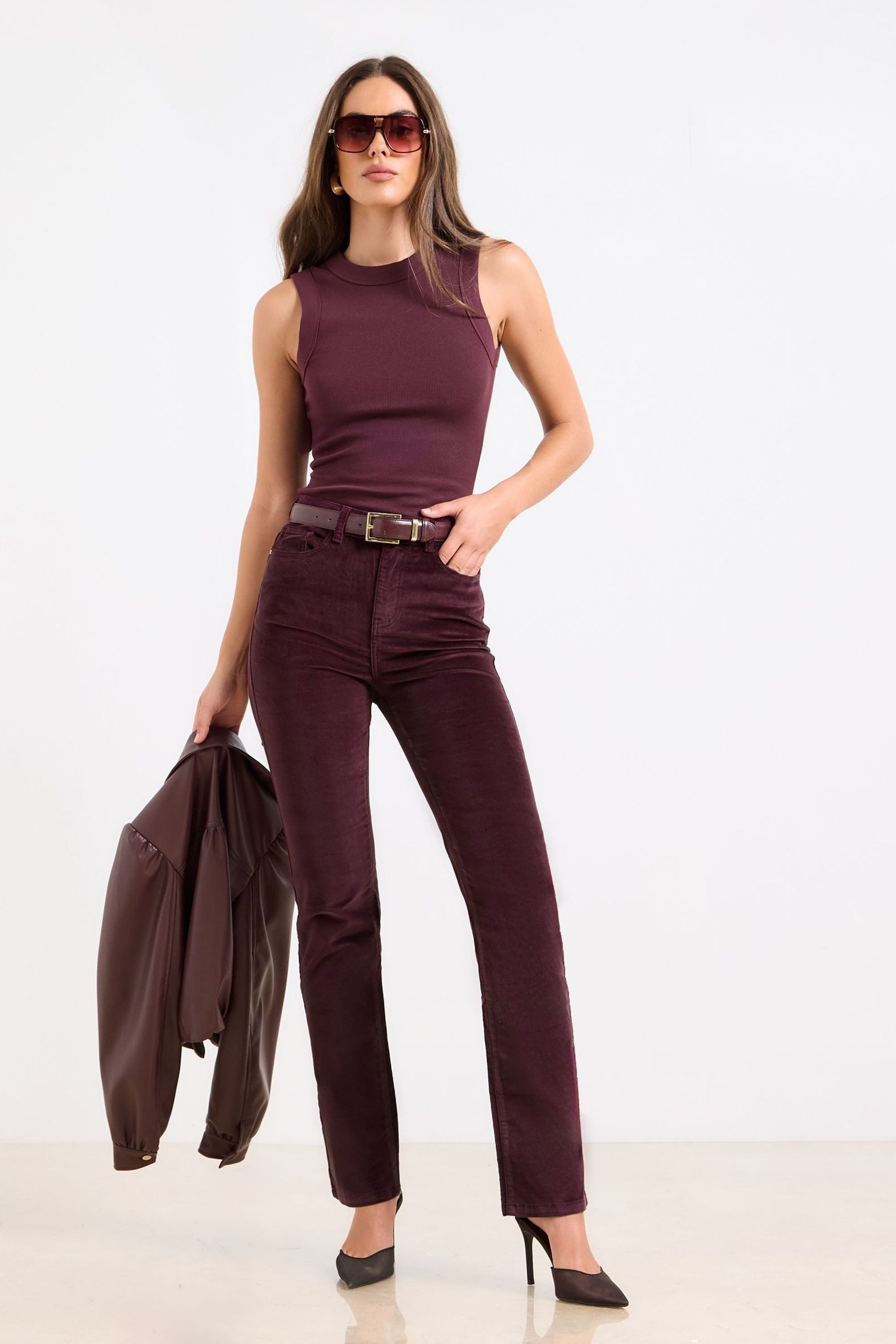 LIPSY Taillenjeans Lipsy Straight Fit Jeans mit hoher Taille, Petite (1-tlg)