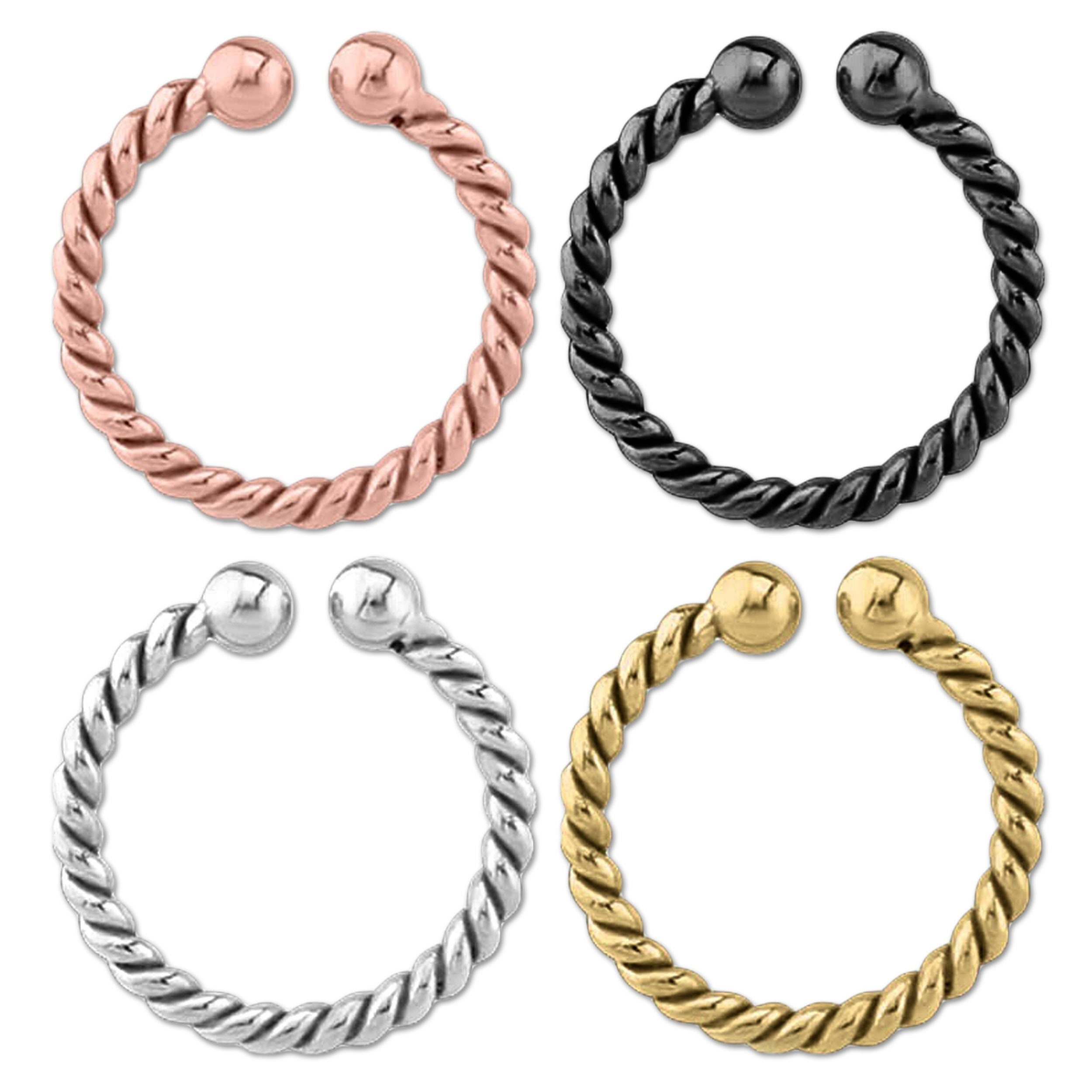 viva-adorno Nasenpiercing Fake Piercing Septum Ring günstig online kaufen