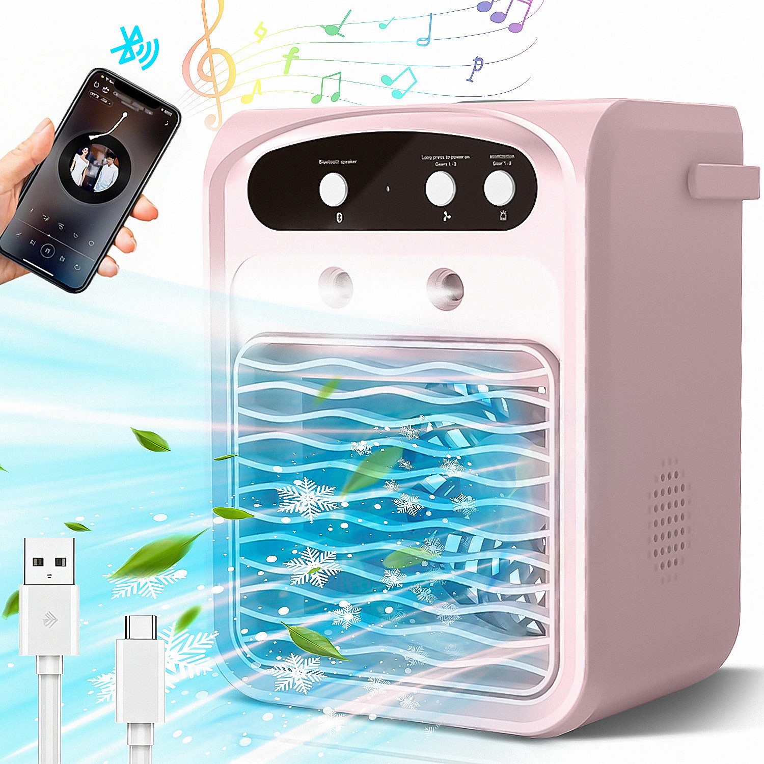 RWEUOQ Ventilatorkombigerät Tragbarer Luftkühler Klimaanlage Luftbefeuchter günstig online kaufen