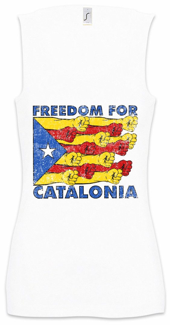 Tanktop Freedom For Catalonia Ärmelloses Damen T-Shirt Freiheit Freedom Free