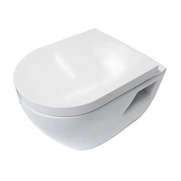 GEBERIT Tiefspül-WC GEBERIT-AL5509-SET, Geberit Wand Hänge WC Toilette Softclose-Deckel Vorwandelement