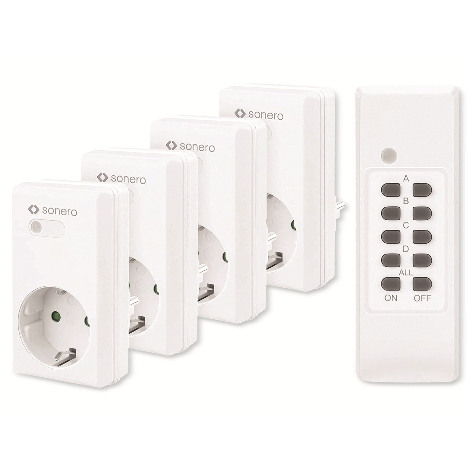 Funksteckdose SONERO Funksteckdosen-Set S-RCS204, Indoor