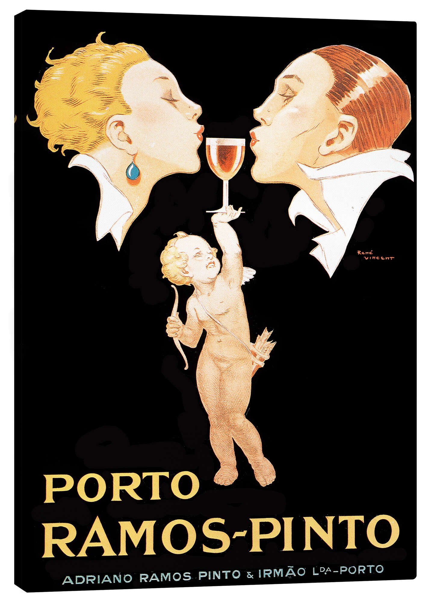 Posterlounge Leinwandbild René Vincent, Porto Ramos-Pinto, Küche Vintage Malerei