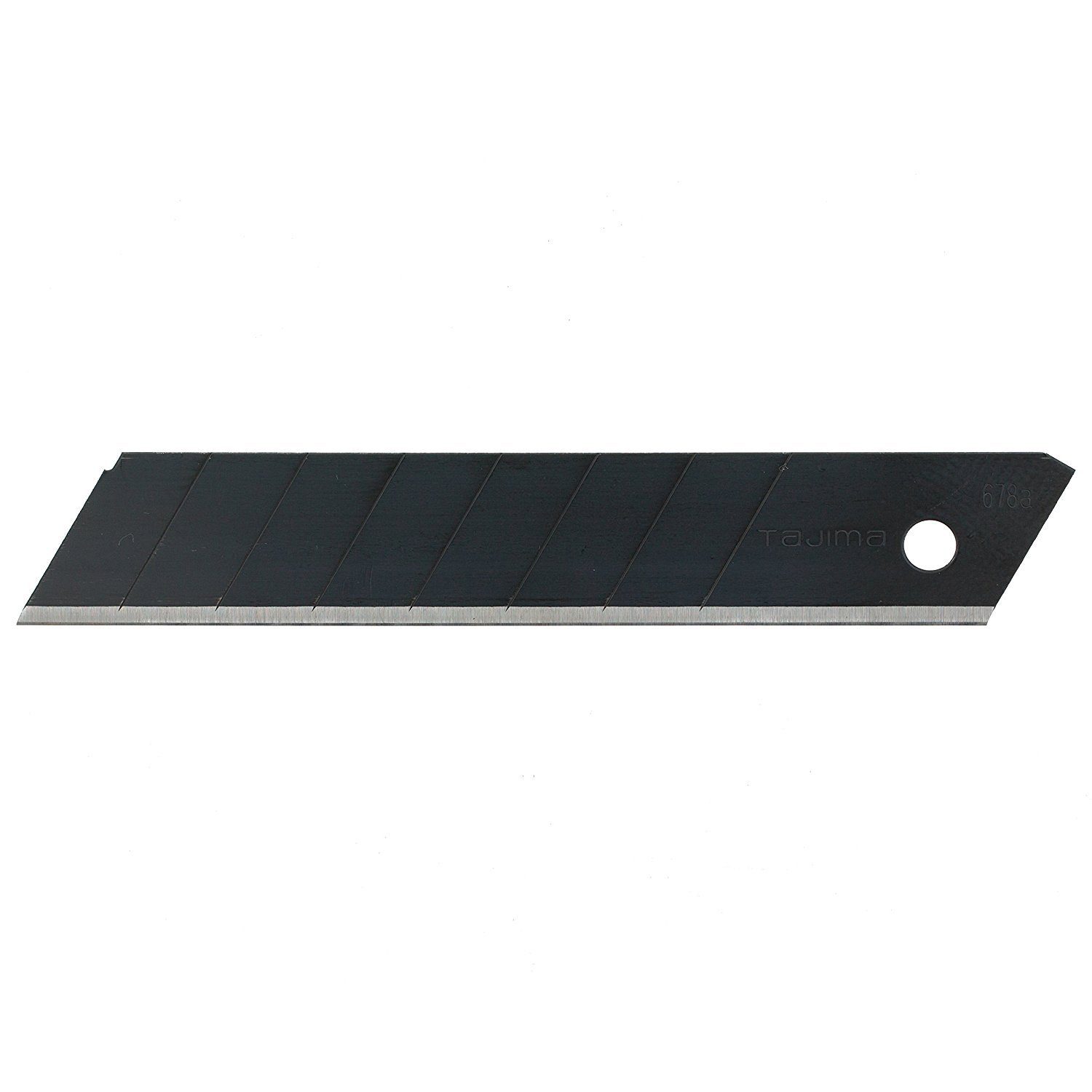 Messerklinge Stammartikel Tajima RAZAR Black Blade 18mm 10er (auf Karte) (Set, 10-St., Ersatzklingen), Teppichmesserklinge Klingen Cutterklingen Karbonklinge Karbonstahl