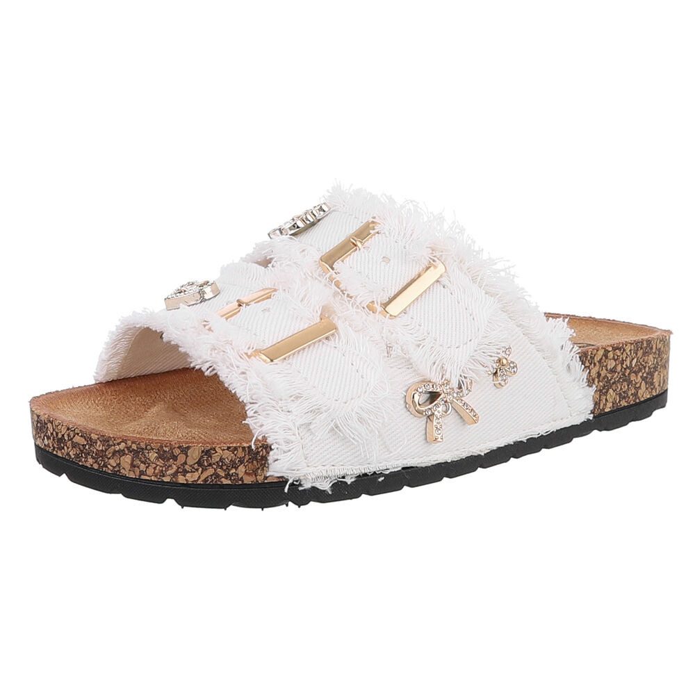 Ital-Design Stylische Pantolette mit Korksohle und günstig online kaufen