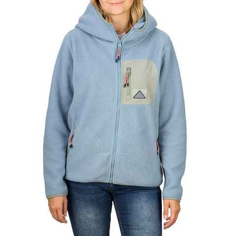 DENIMFY Outdoorjacke Damen Fleecejacke DFLea Regular Fit Übergangsjacke mit Teddyfleece