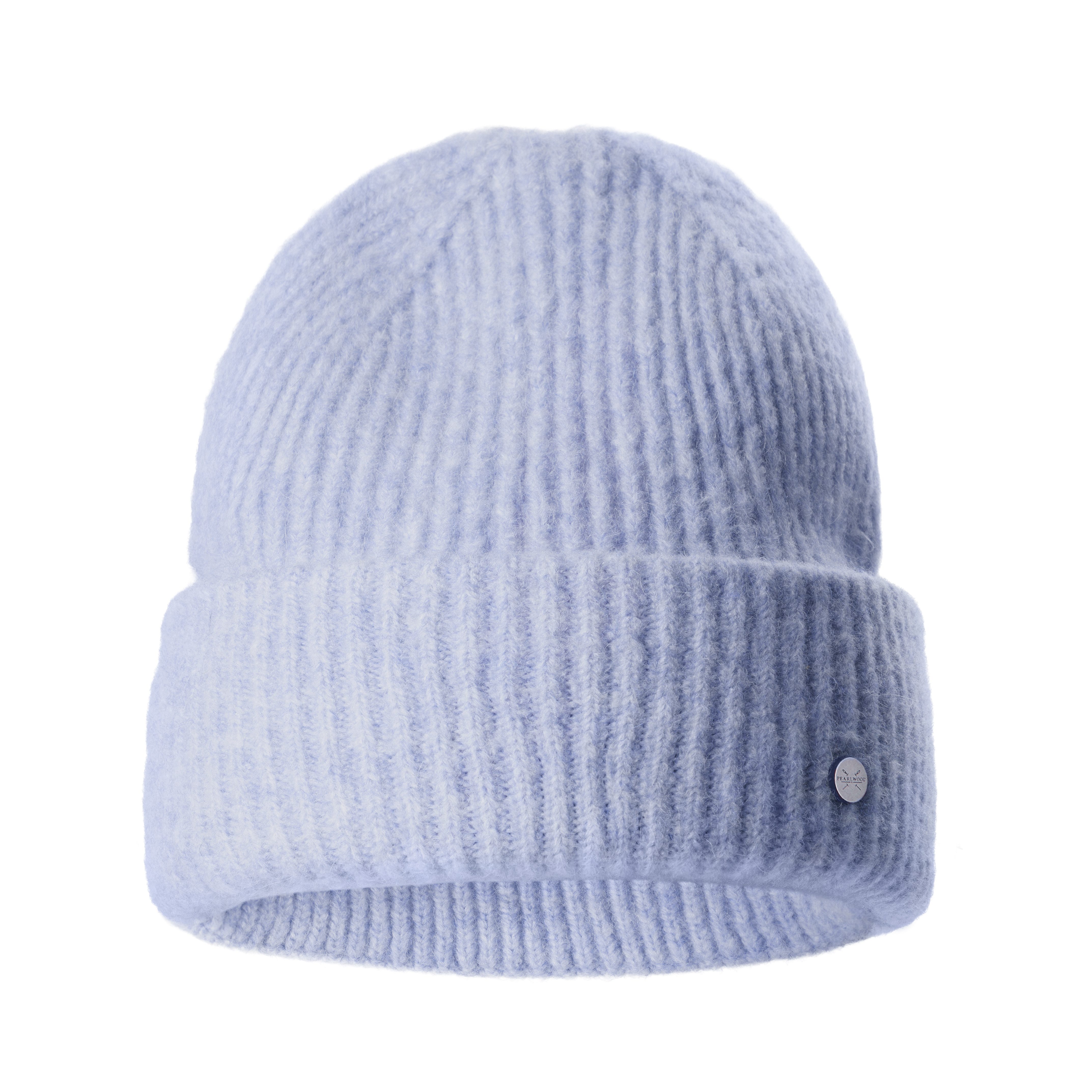 PEARLWOOD Strickmütze ZOE Feinripp, wärmend, breiter Umschlag