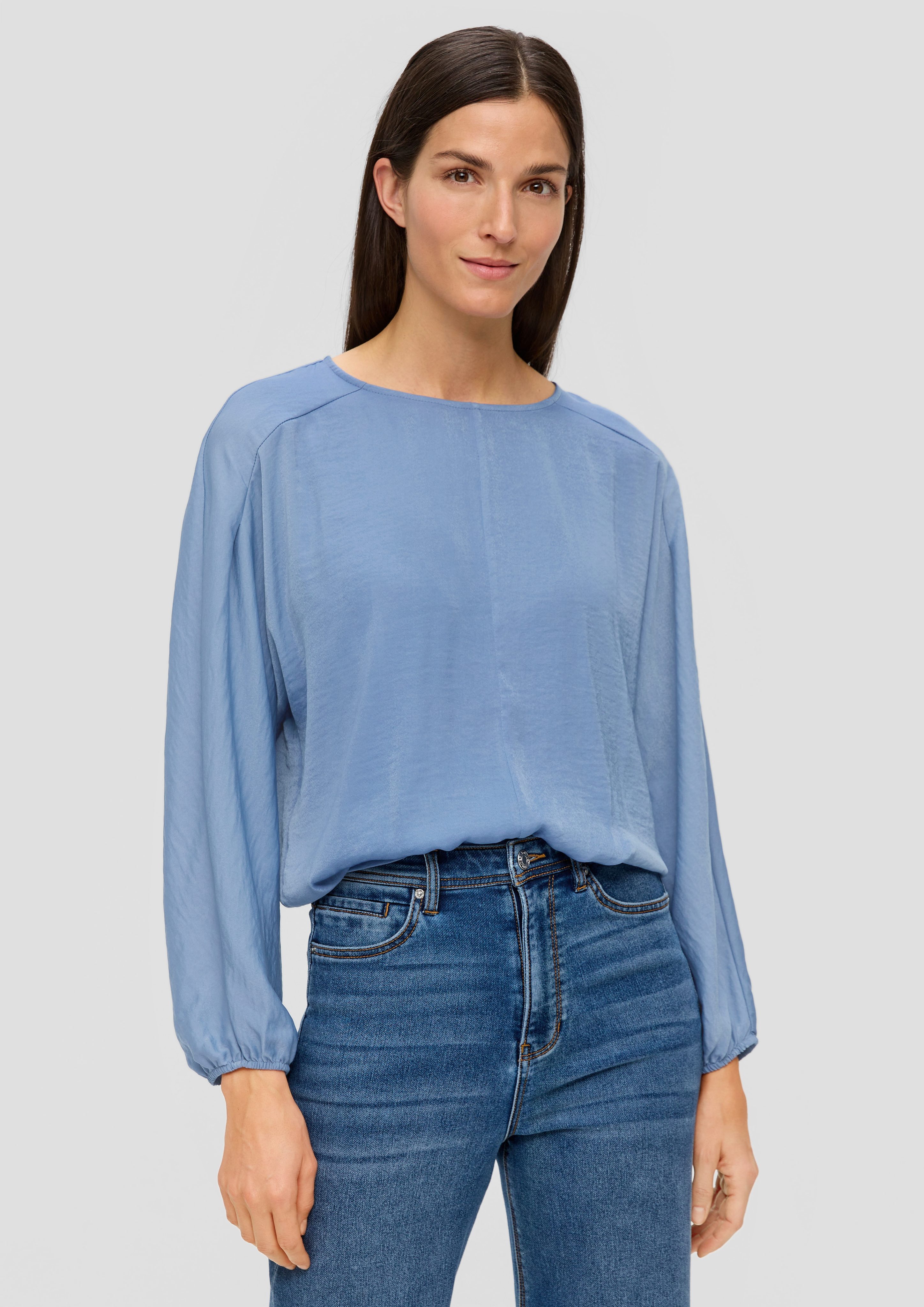 s.Oliver Langarmbluse Satinbluse im Loose Fit günstig online kaufen