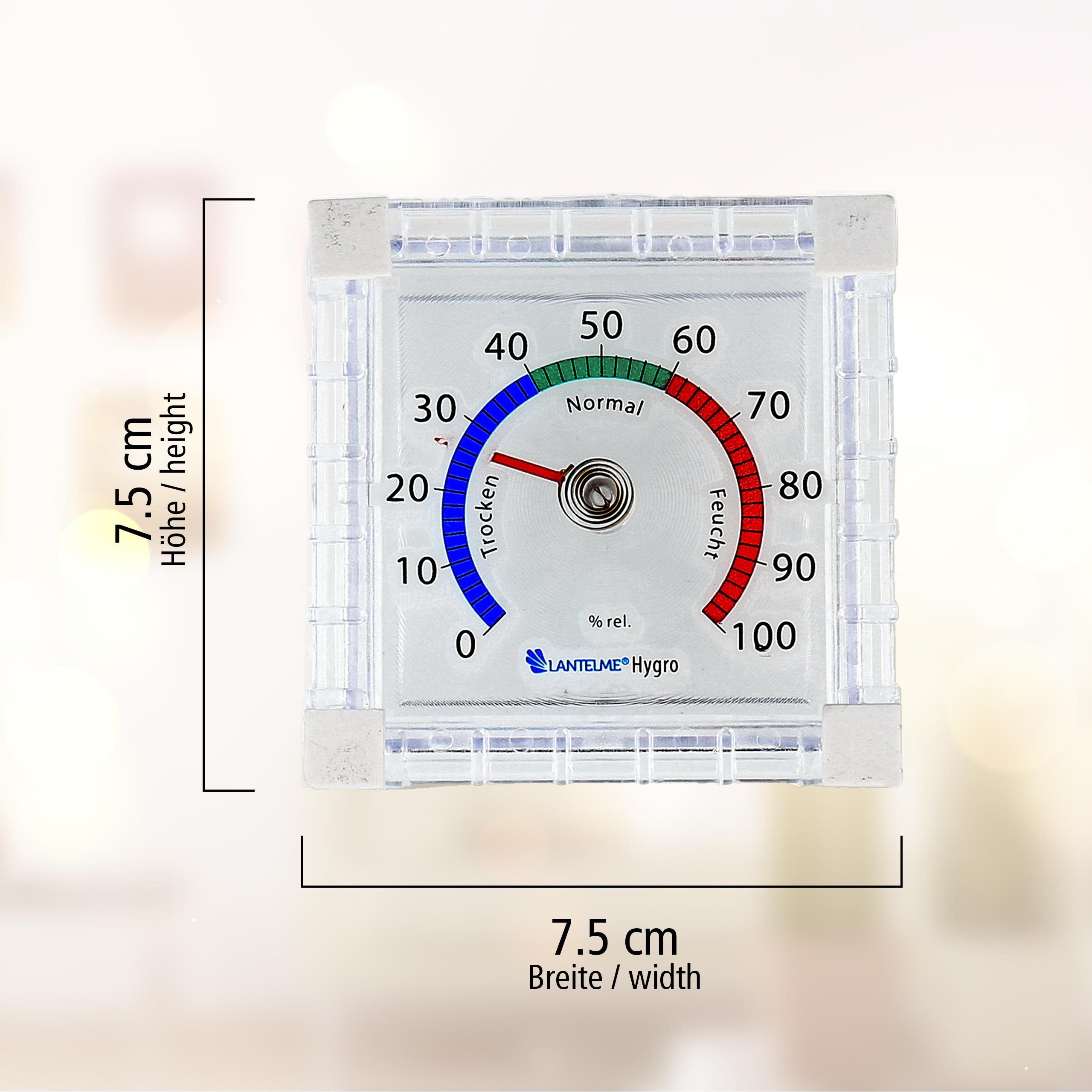 Klebepads fluoreszierende (Spar-Set, Fensterthermometer, Fensterhygrometer + Hygrometer Lantelme Skala, 2-St., Außenhygrometer mit 6445),