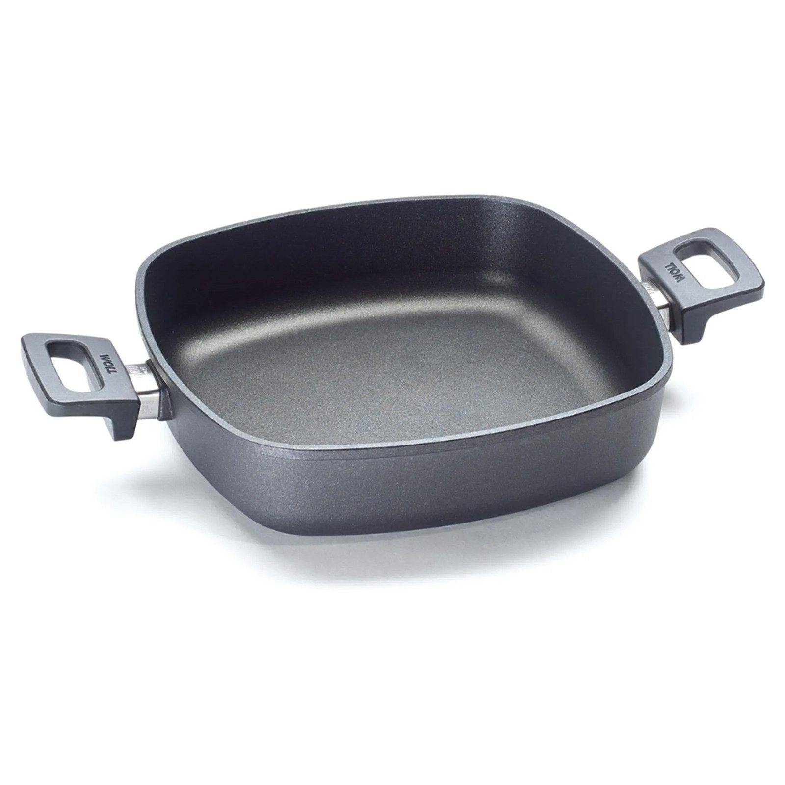 WOLL Servierpfanne Servierpfanne mit Deckel 28 cm Nowo Titanium, Aluguss (Stück, 1-tlg., 1 Servierpfanne mit Deckel), Bratpfanne Viereckpfanne