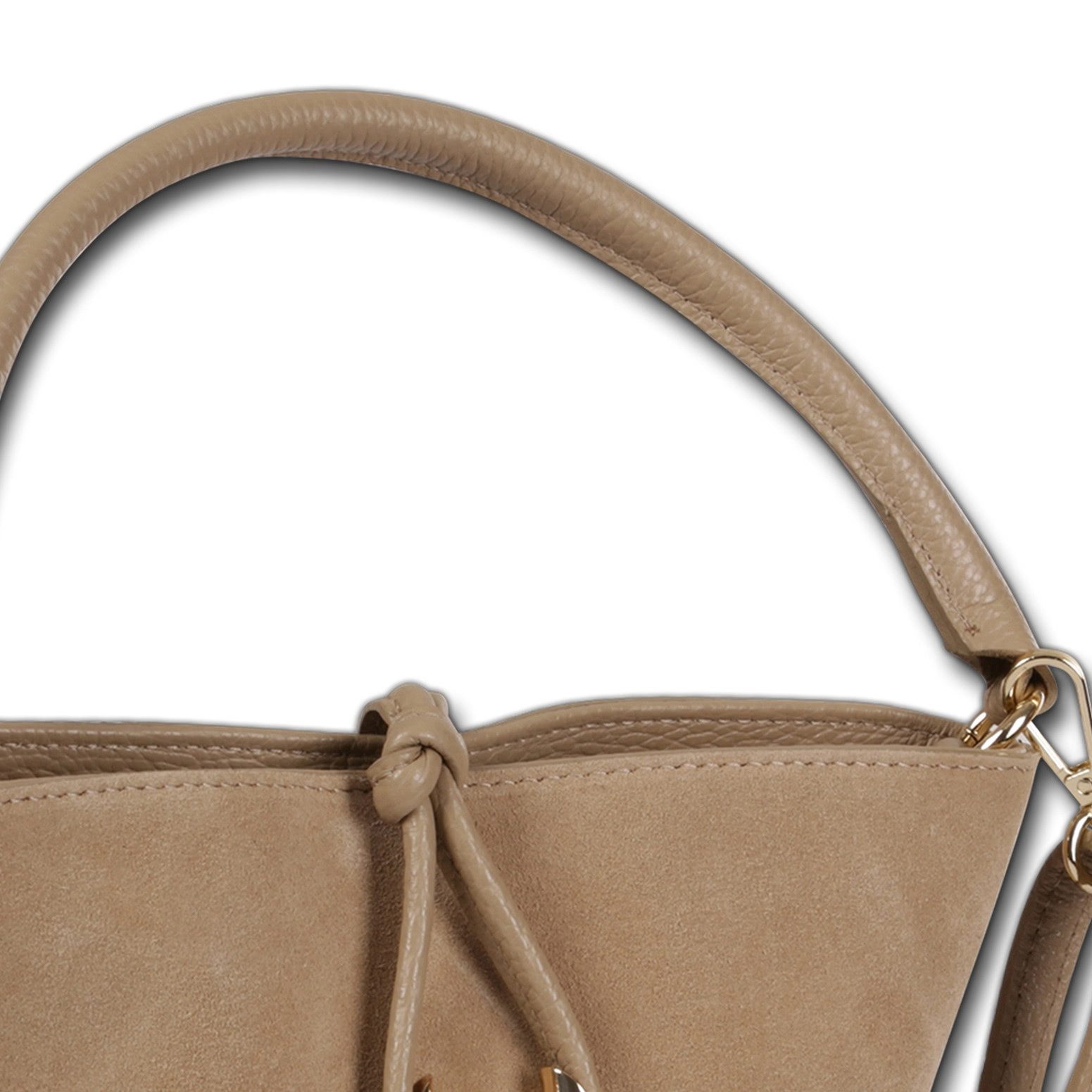 Toscanto Handtasche Toscanto Tasche taupe, beige Handtasche (Handtasche), Damen Handtasche Leder, taupe, beige ca. 23cm x ca. 18cm