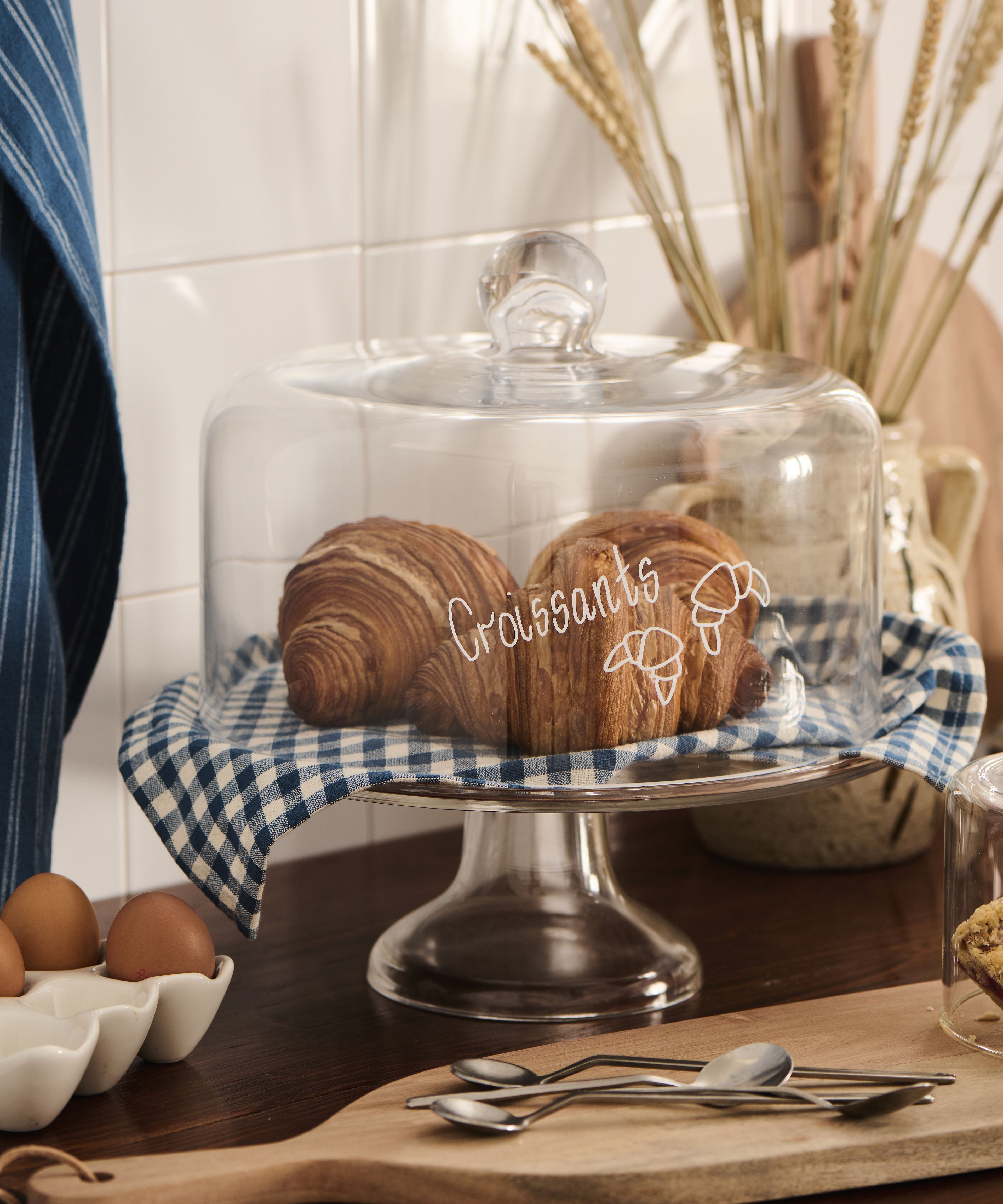 Ib Laursen Tortenplatte Ib Laursen - Tortenplatte Kuchenplatte aus Glas mit Fuß 8720-00, Glas