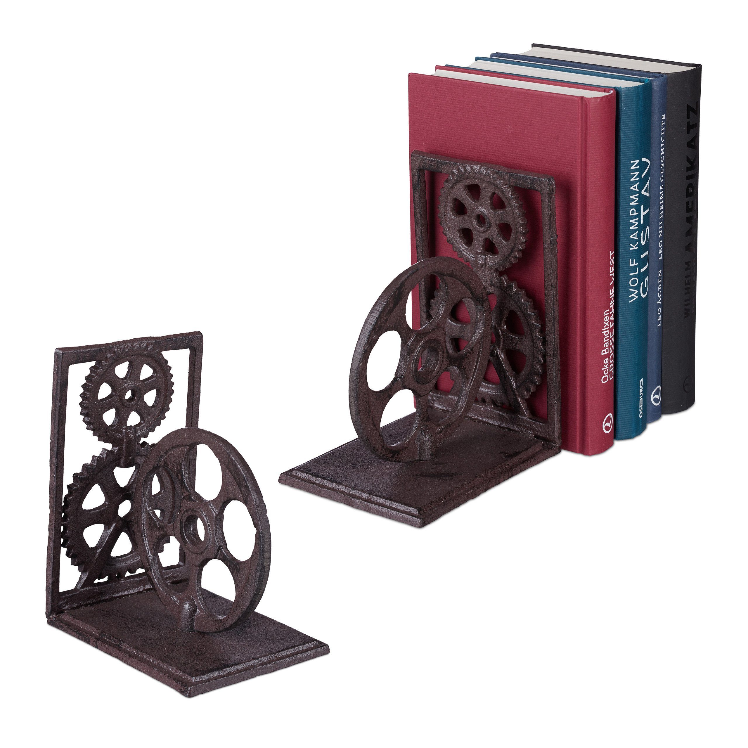 Buchstütze 2 x Retro Buchstütze Filmrolle