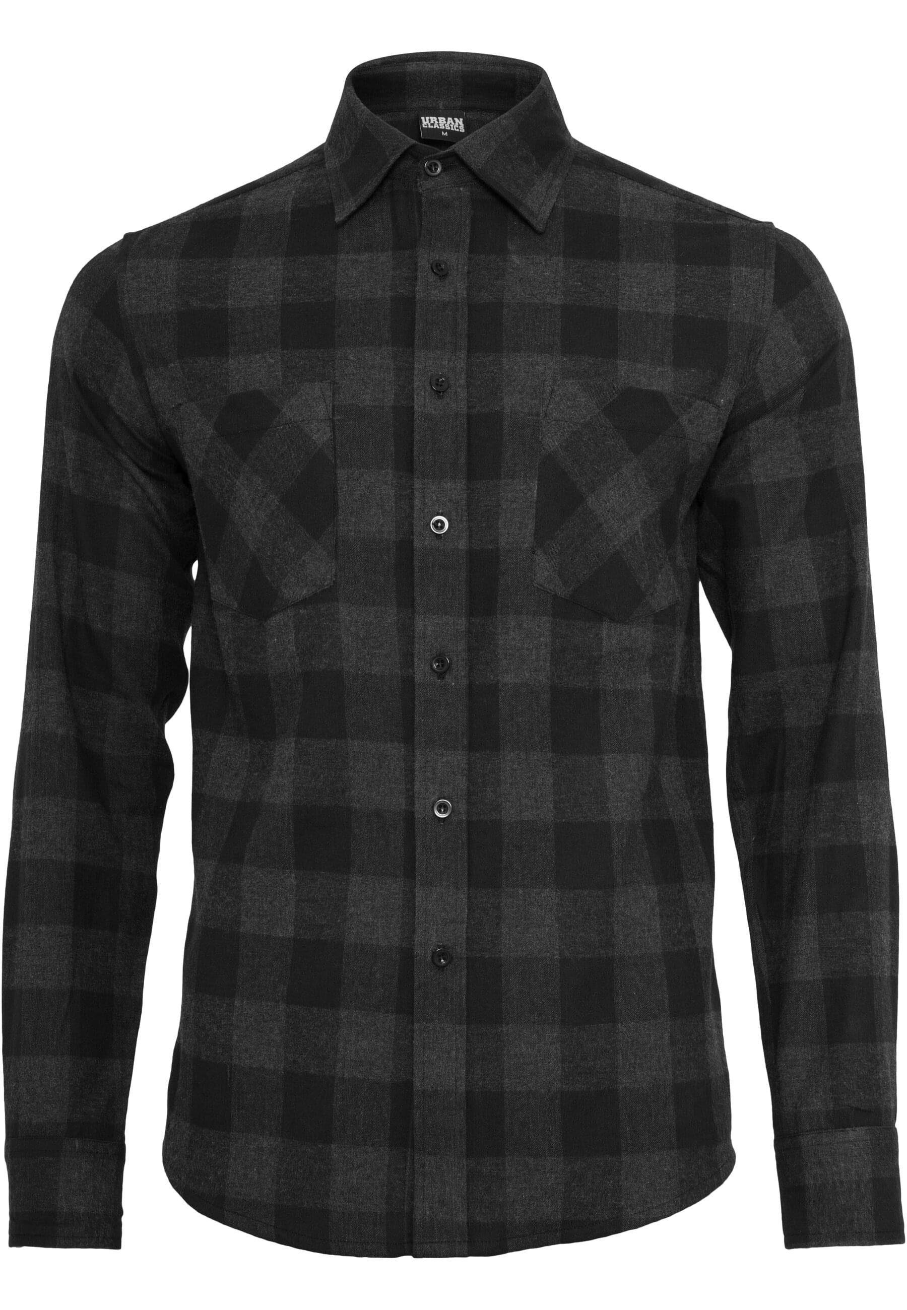 URBAN CLASSICS Kurzarmshirt Urban Classics Herren Checked Flanell Shirt (1- günstig online kaufen