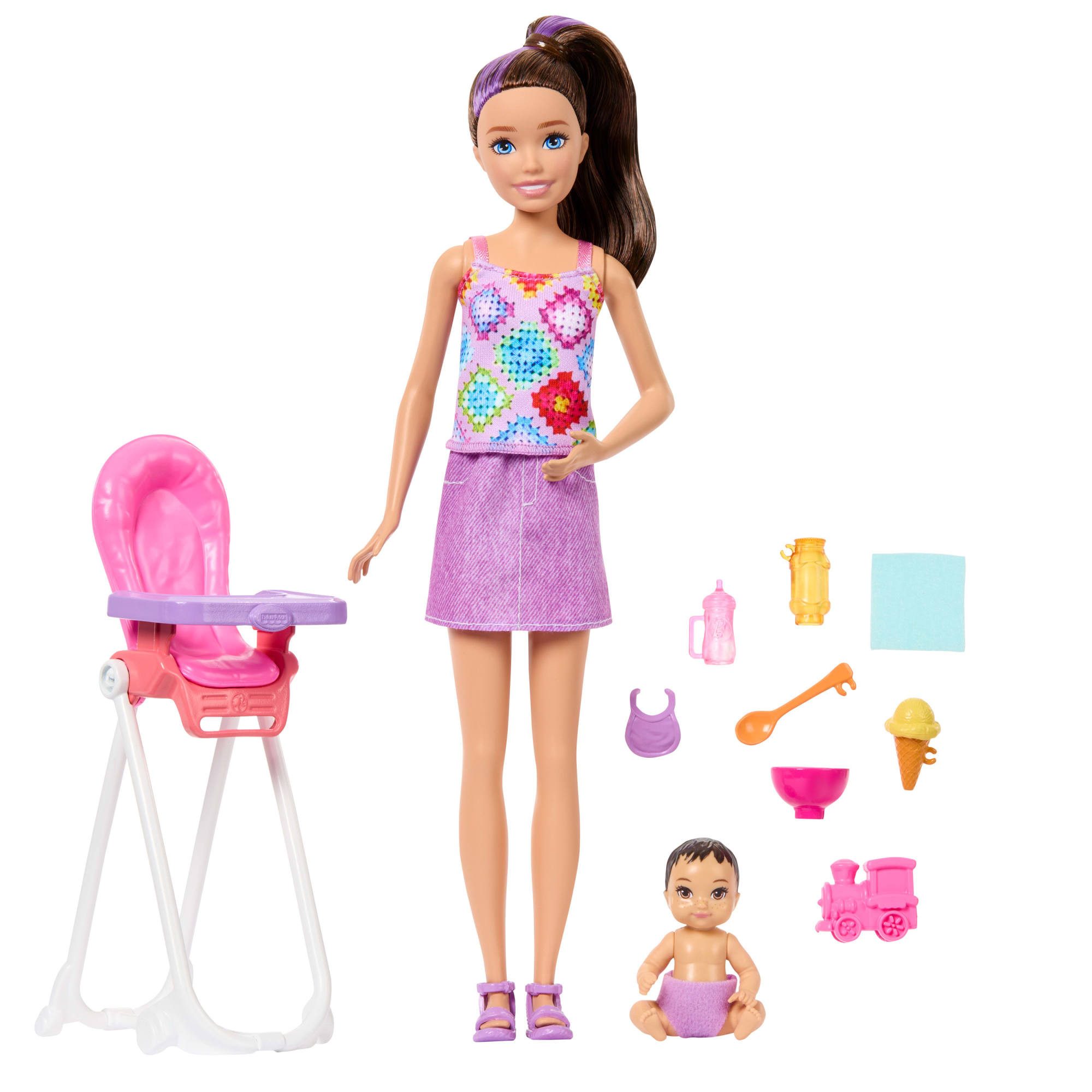Barbie Anziehpuppe Barbie "Skipper Babysitters Inc." Hochstuhl Spielset