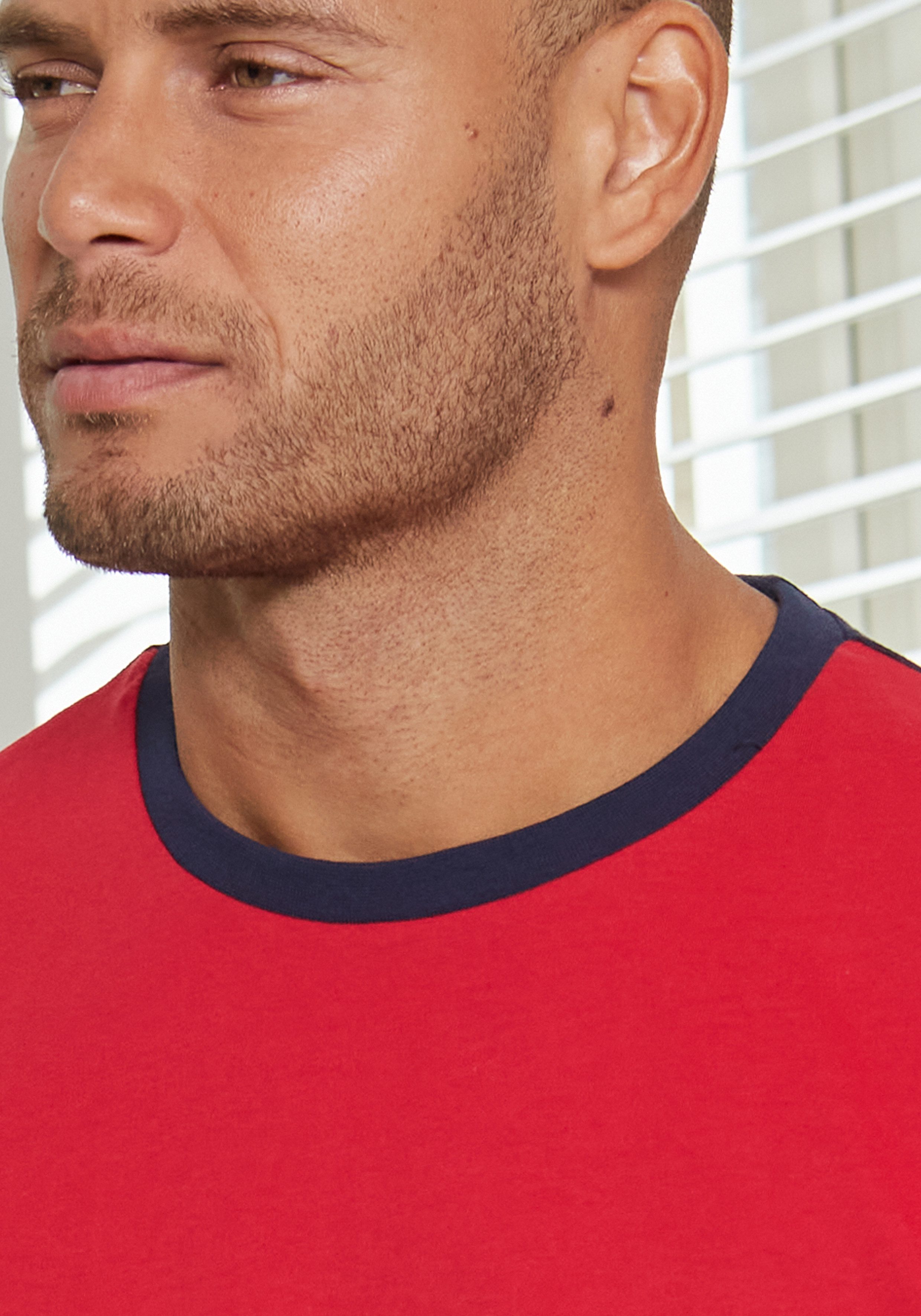 H.I.S Pyjama (2 tlg., 1 Stück) Schlafanzug mit breitem Streifen